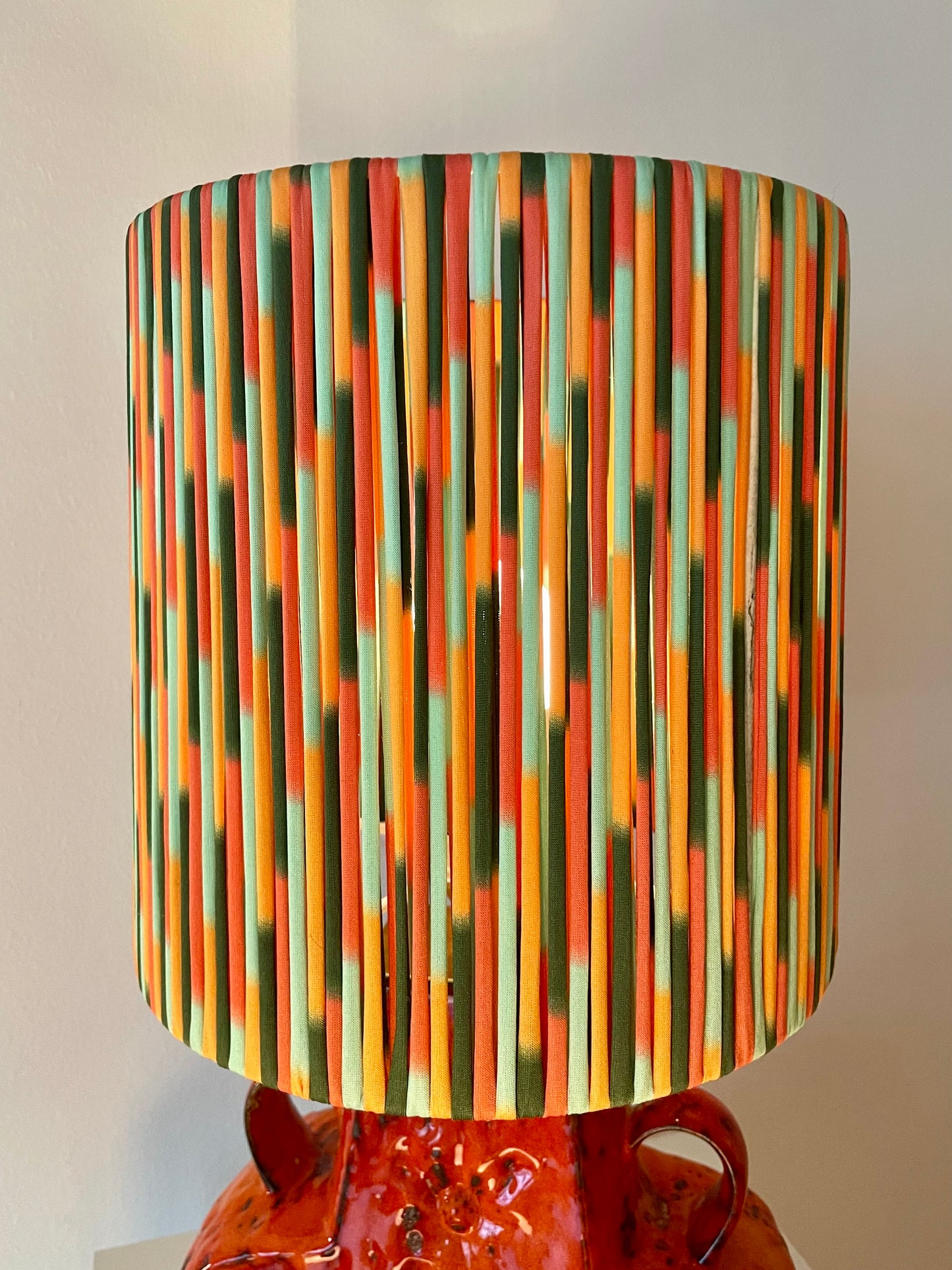 70er Jahre Pop Art Tischlampe - Upcycling West German Pottery