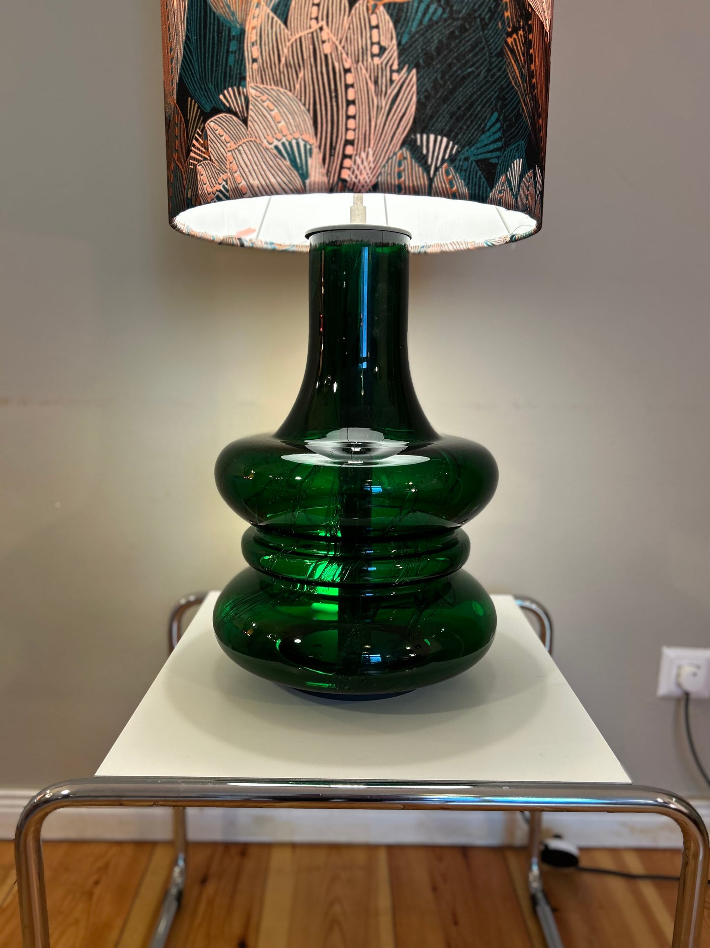 Vintage Doria Leuchte aus Opalglas