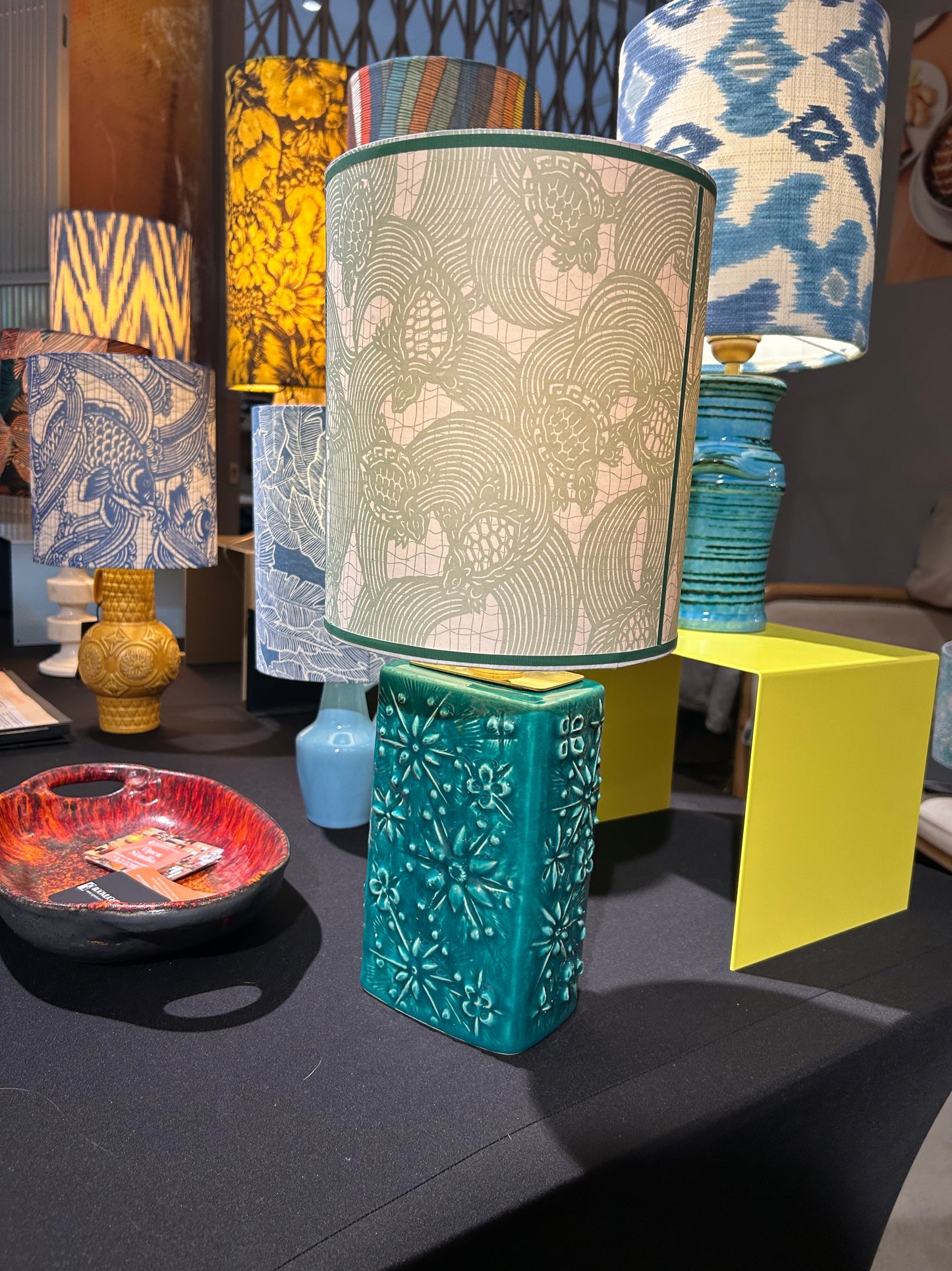 Upcycled Vintage Lampe aus kleinerer Scheurich Kosmos Vase