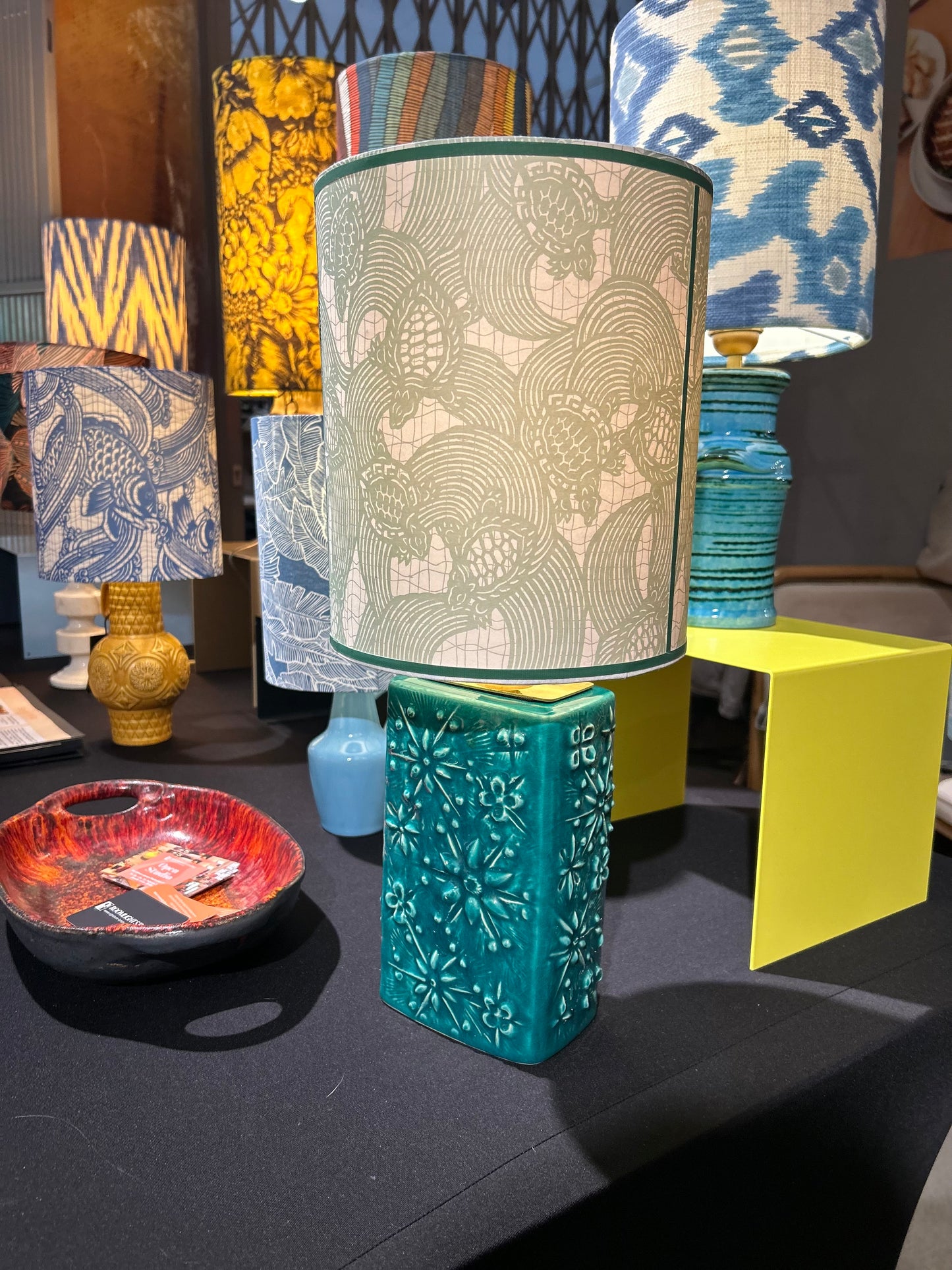 Upcycled Vintage Lampe aus kleinerer Scheurich Kosmos Vase