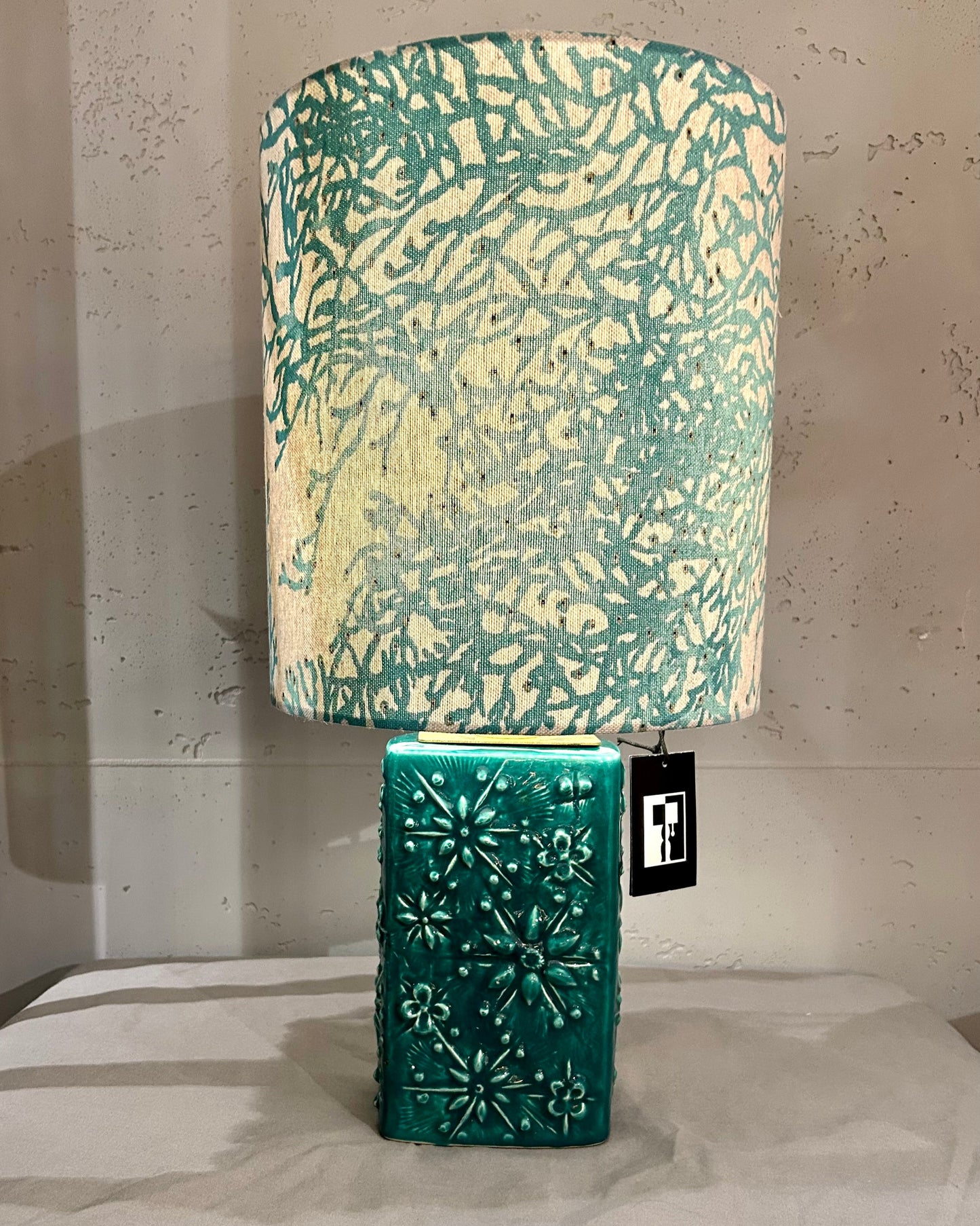 Upcycled Vintage Lampe aus kleinerer Scheurich Kosmos Vase