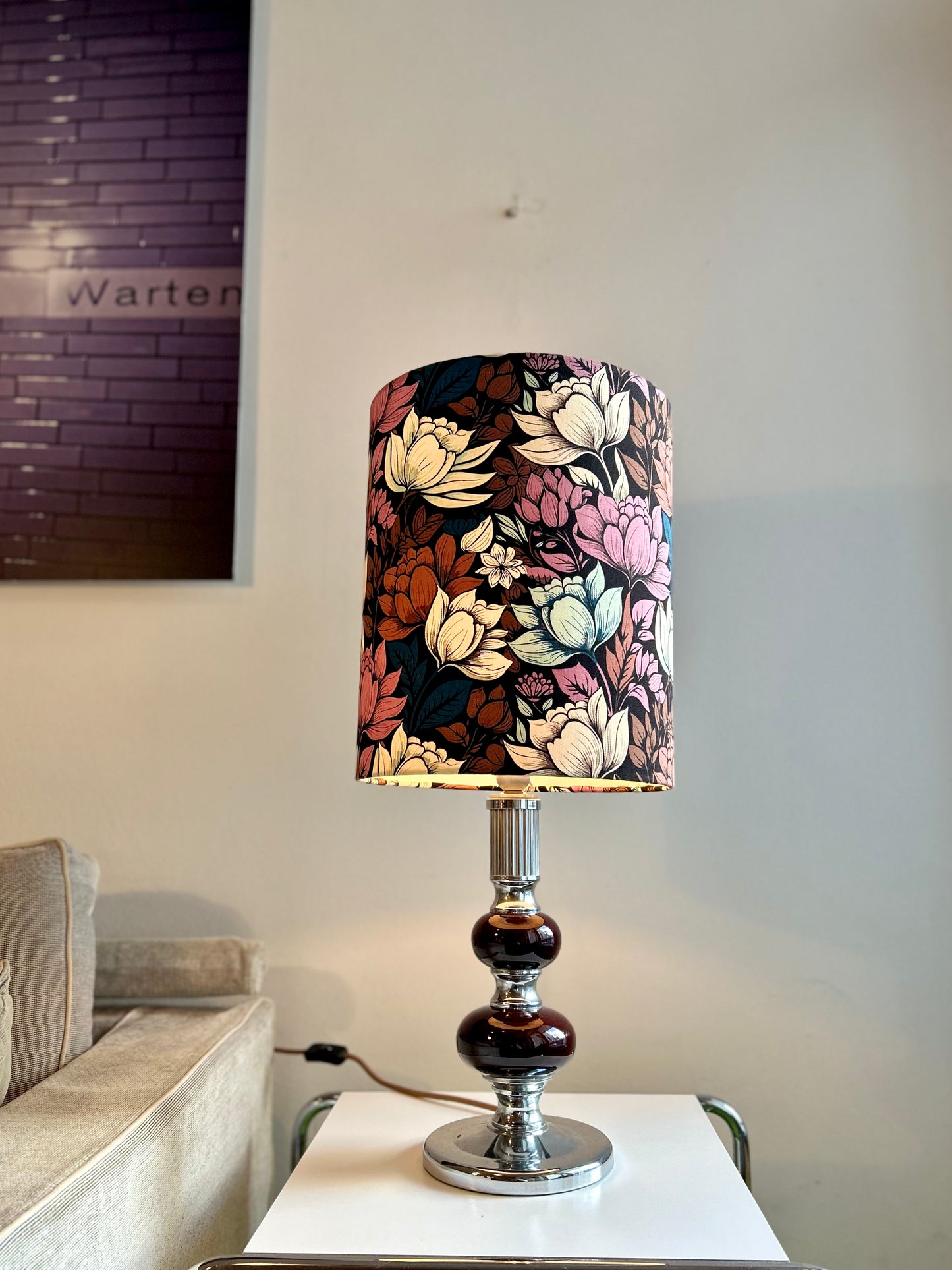 Space Age Bubble-Lampe aus Chrom