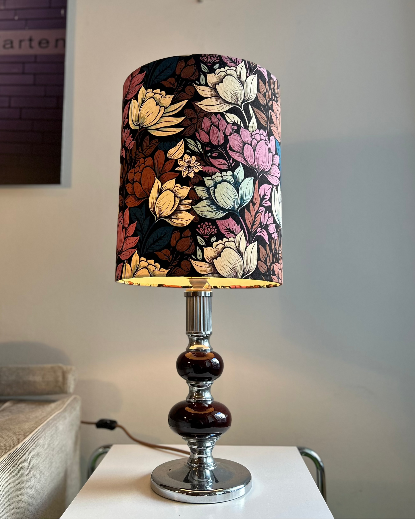 Space Age Bubble-Lampe aus Chrom