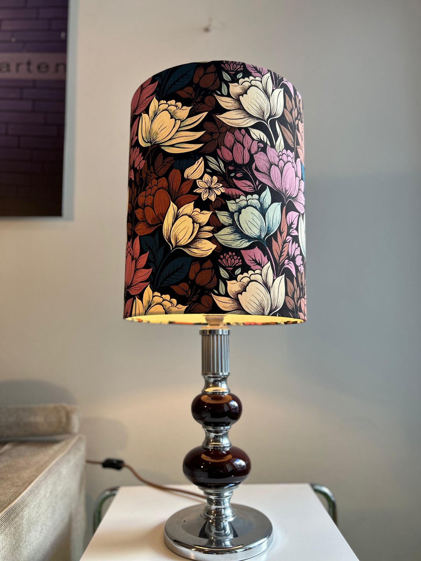 Space Age Bubble-Lampe aus Chrom