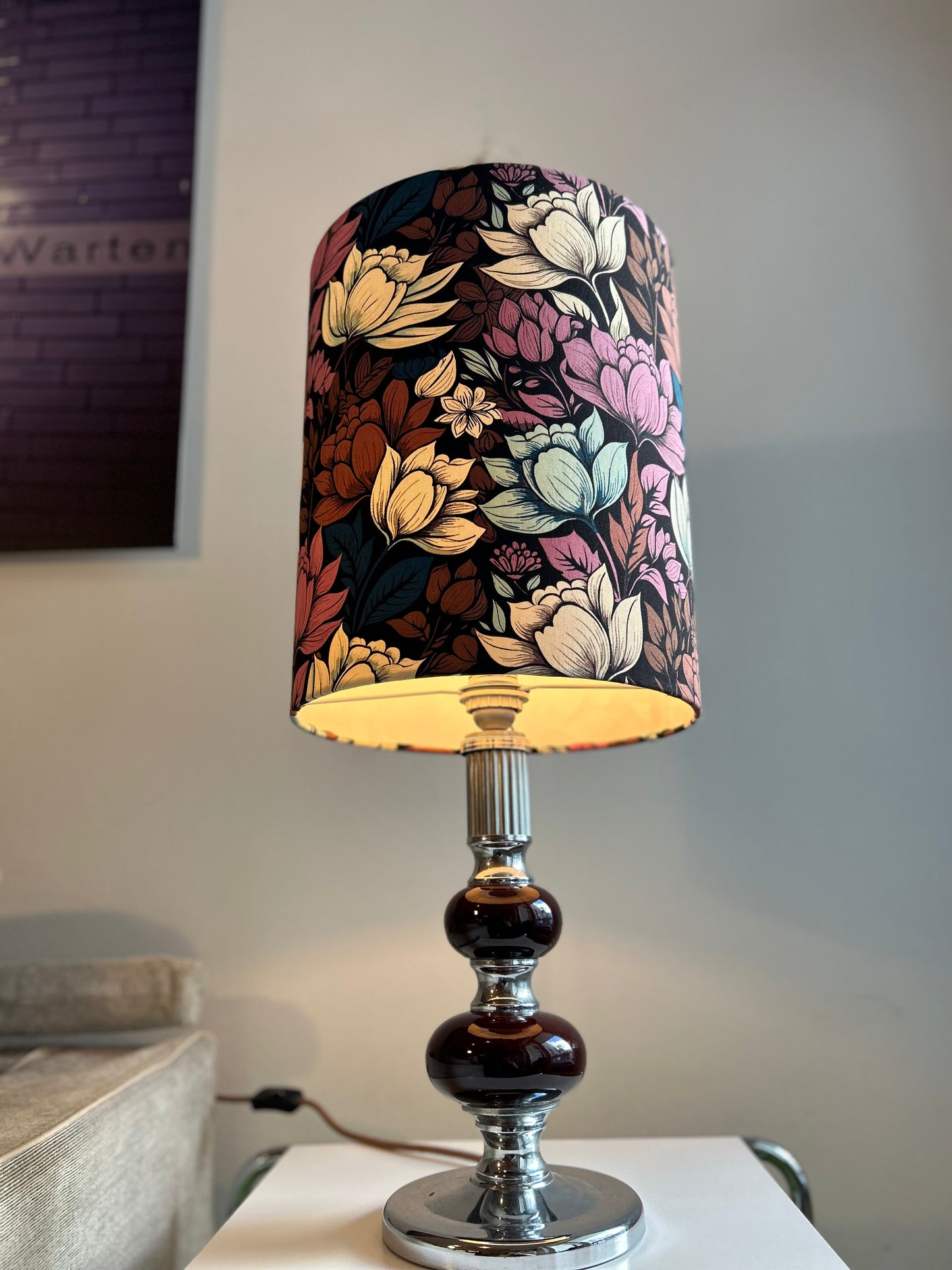 Space Age Bubble-Lampe aus Chrom
