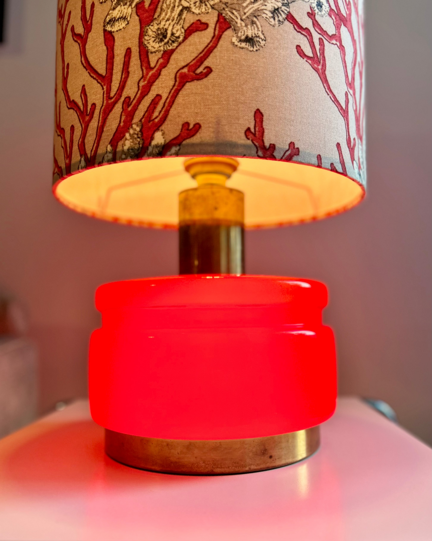 Pop Art Glaslampe restauriert - Vintage Lampe