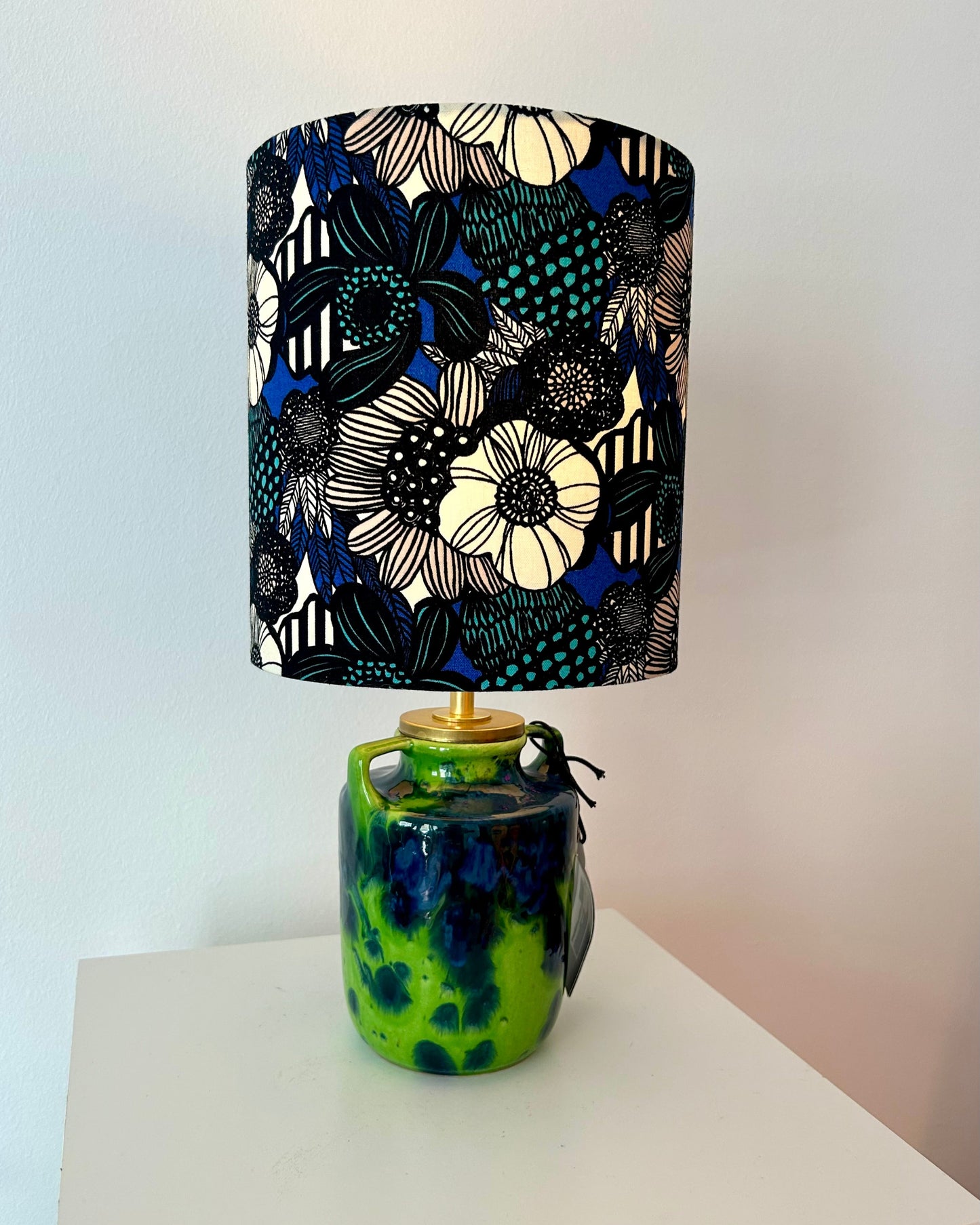 West Germany Studiokeramik Marei Vase als Vasenlampe