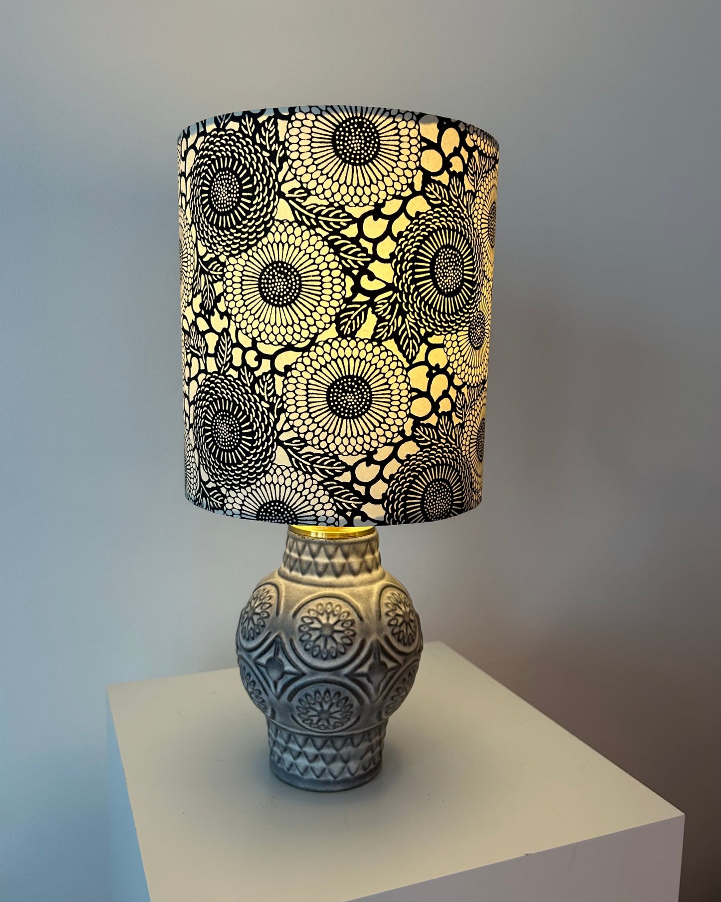 Tischlampe aus Vintage Vase von Bay Keramik, Design Bodo Mans