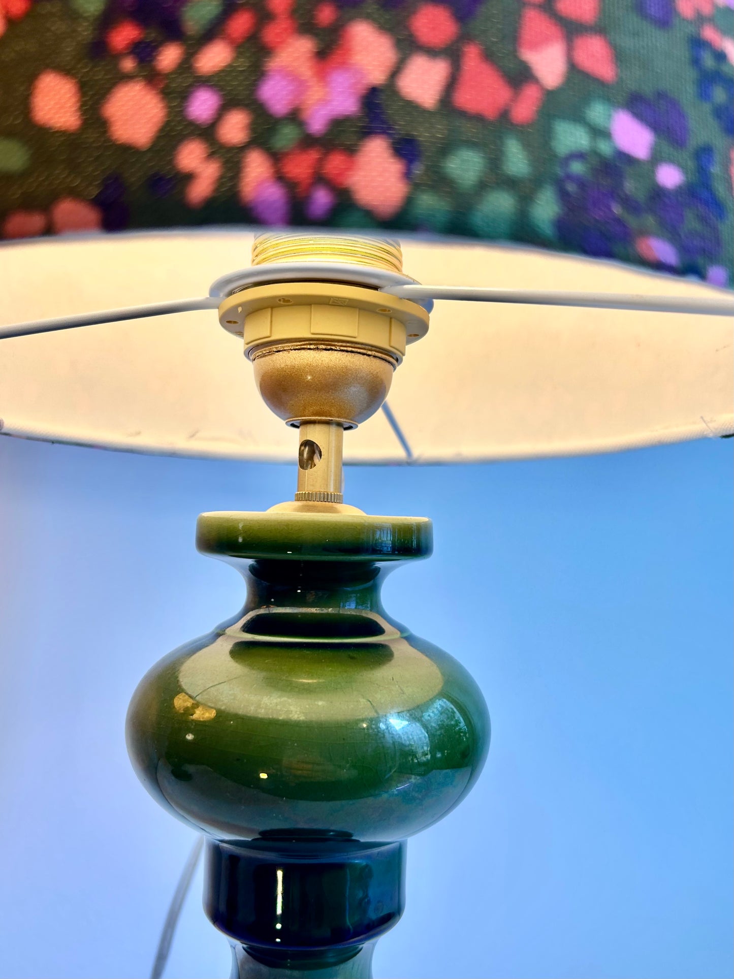 Upcycled Stehlampen aus 60er Jahren Wächtersbach Vasen - sehr selten