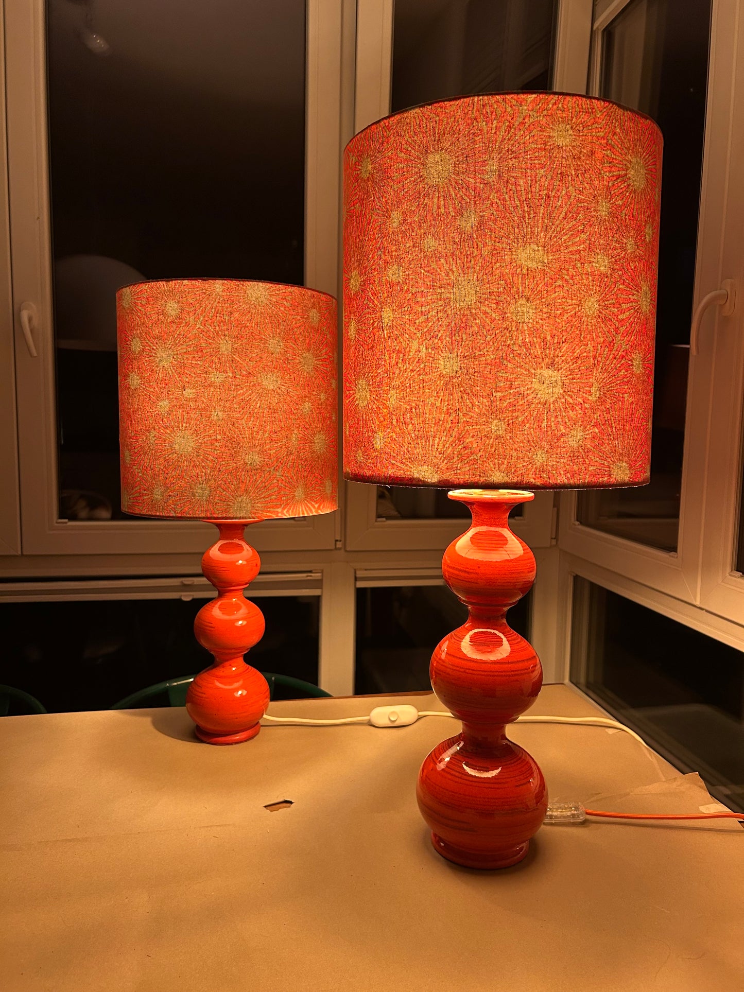 Space Age Stehlampe von Kaiser Leuchten mit neuem Schirm