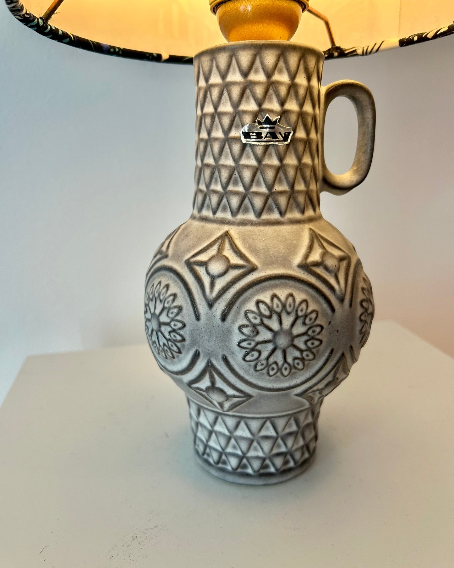 Kleine kabellose Lampe upgecycelt aus Vintage Bodo Mans Vase