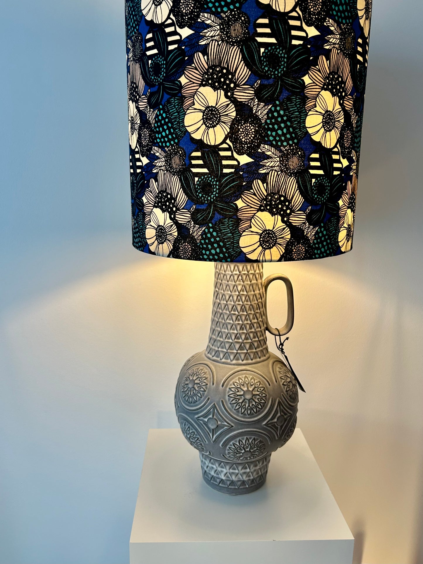 Tischlampe aus Mid Century Design Vase von Bay Keramik