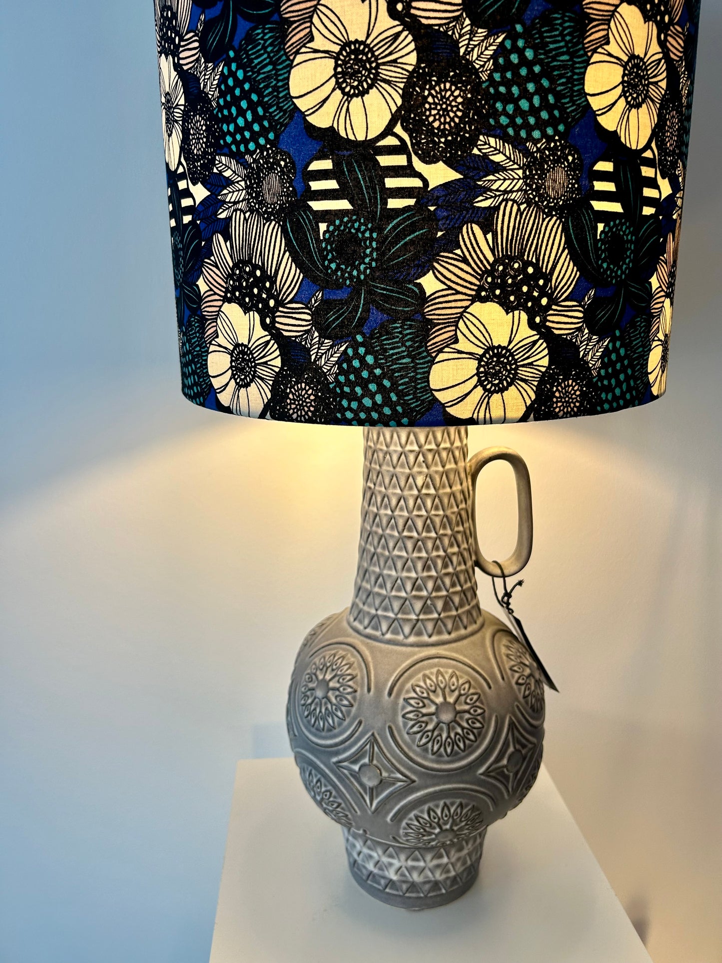Tischlampe aus Mid Century Design Vase von Bay Keramik