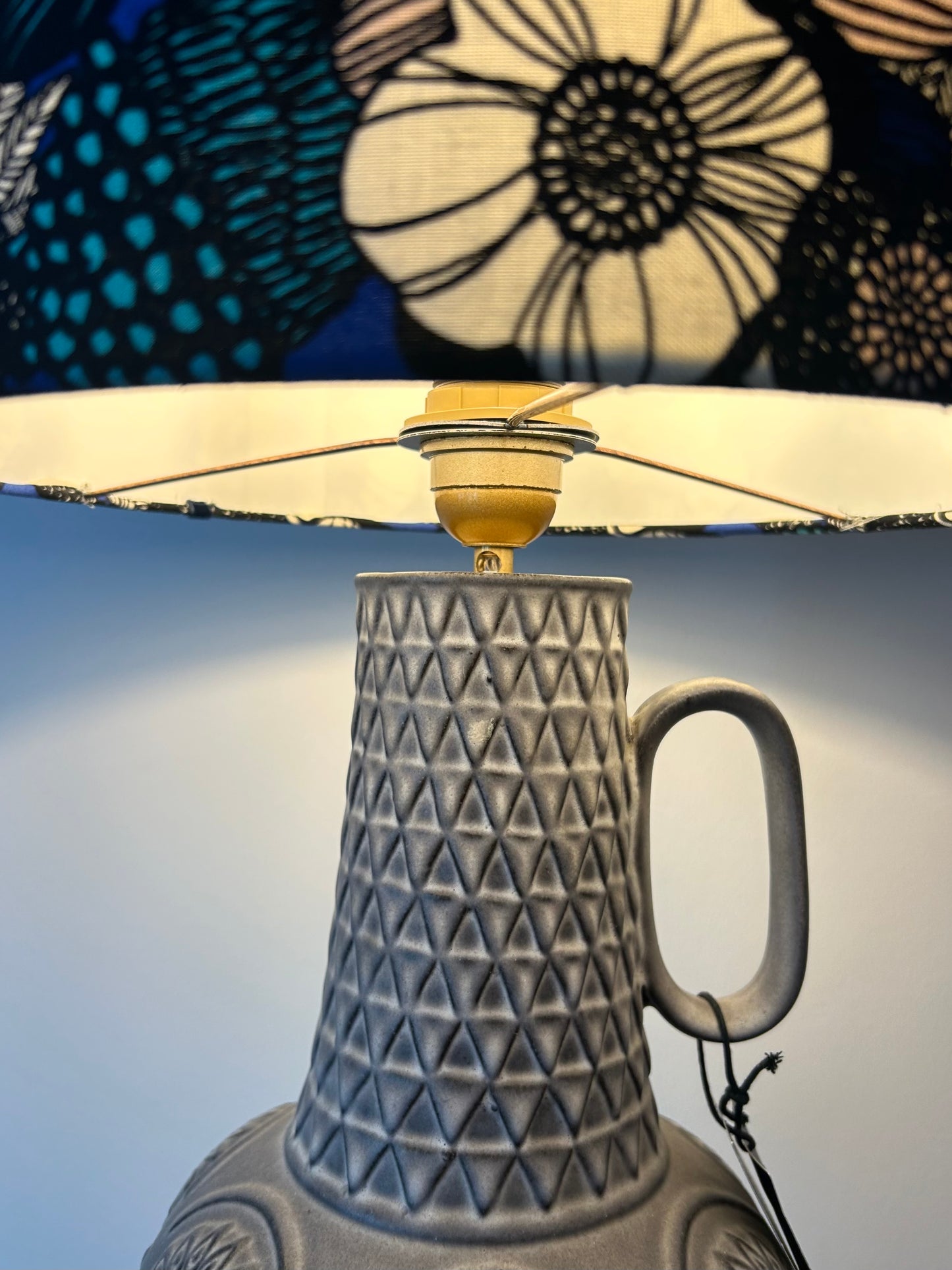 Mid Century Keramiklampe - Upcycling