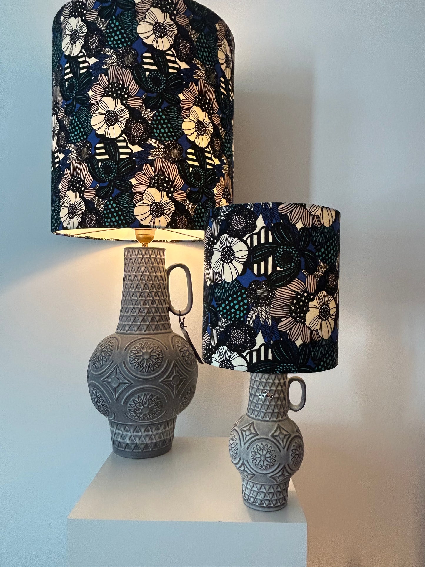 Tischlampe aus Mid Century Design Vase von Bay Keramik