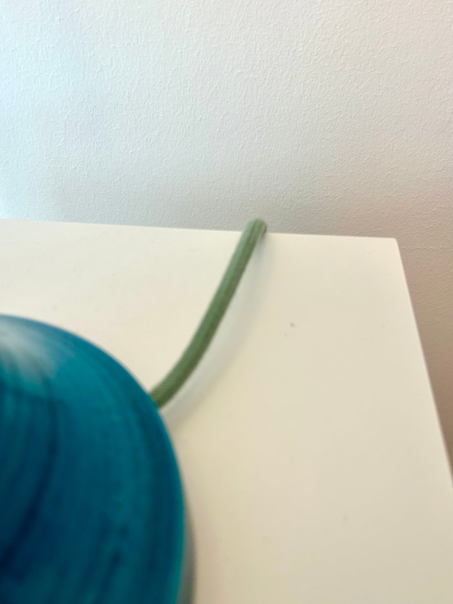Markante Vintage Space Age Keramiklampe mit türkis-grünen Glasur