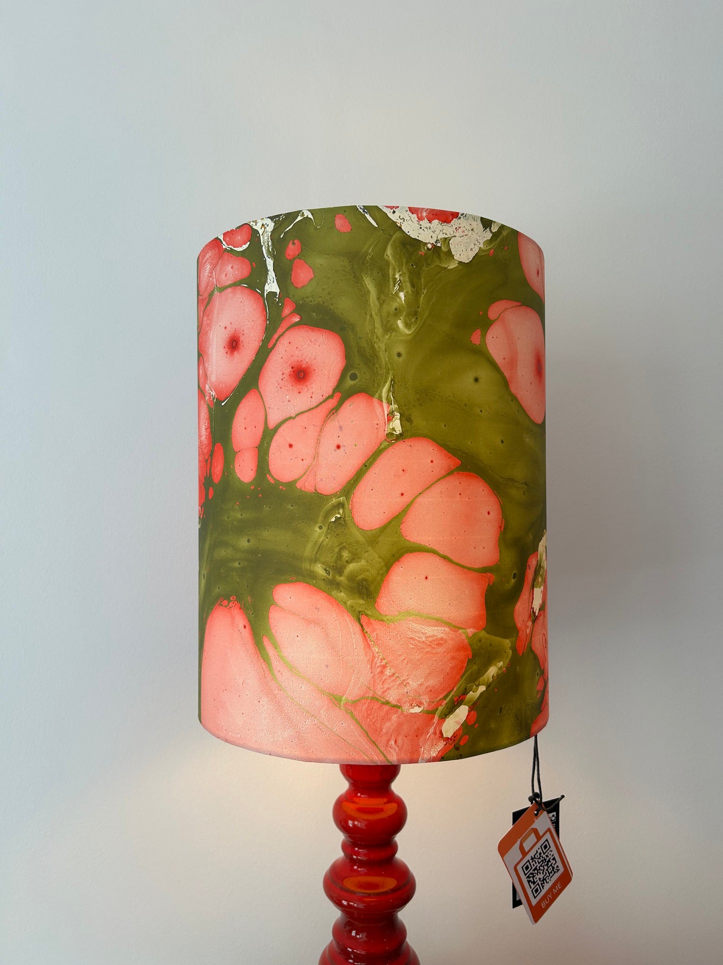 Hohe Fat Lava Stehlampe in Pagodenform - West German Pottery der Space Age Ära