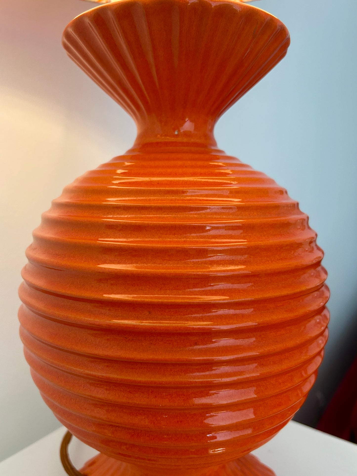 Pop Art Keramiklampe – seltenes Original aus den 60er/70er Jahren