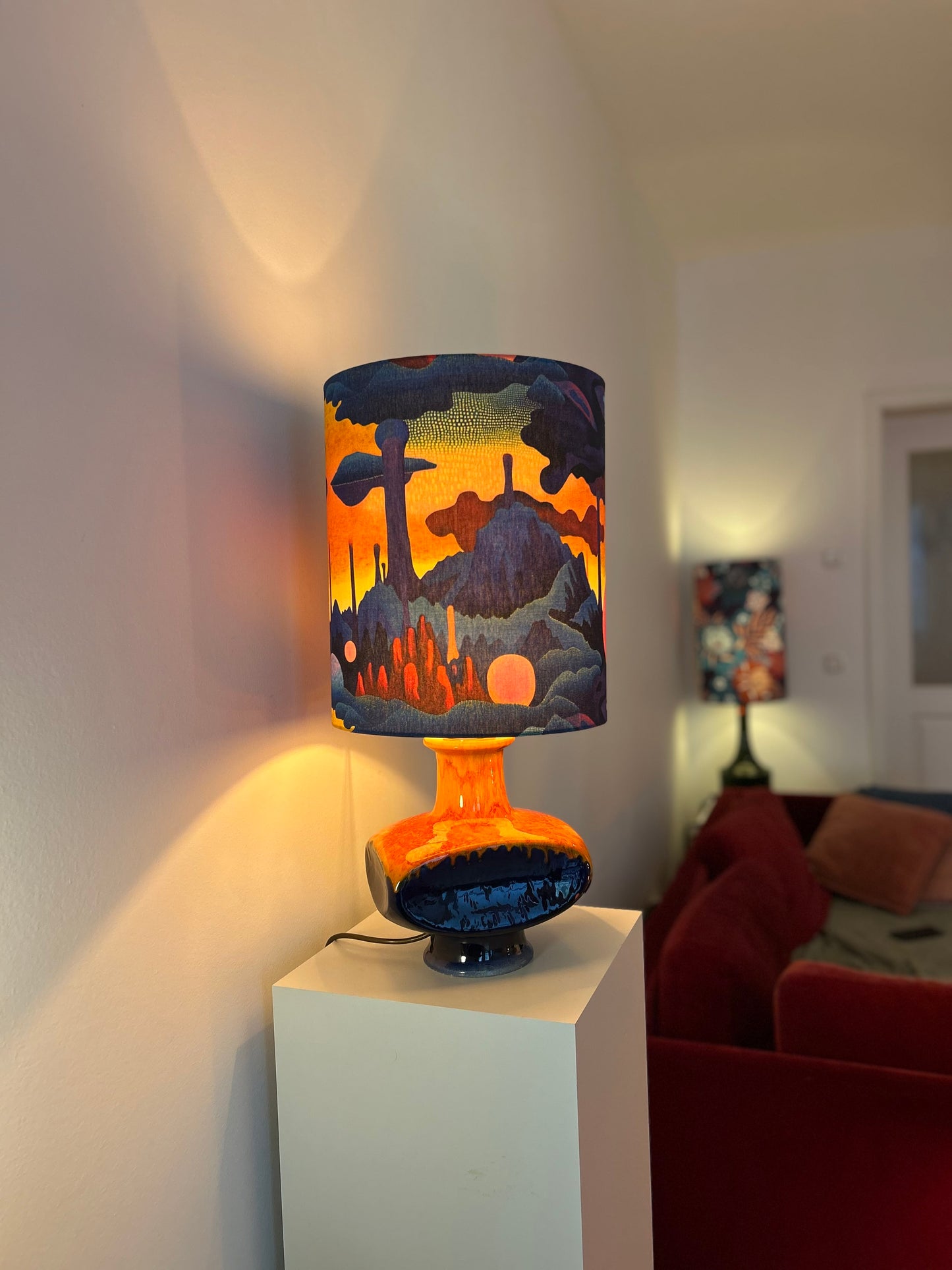 Pop Art Lamp PAN Ceramic with Space Age Shade