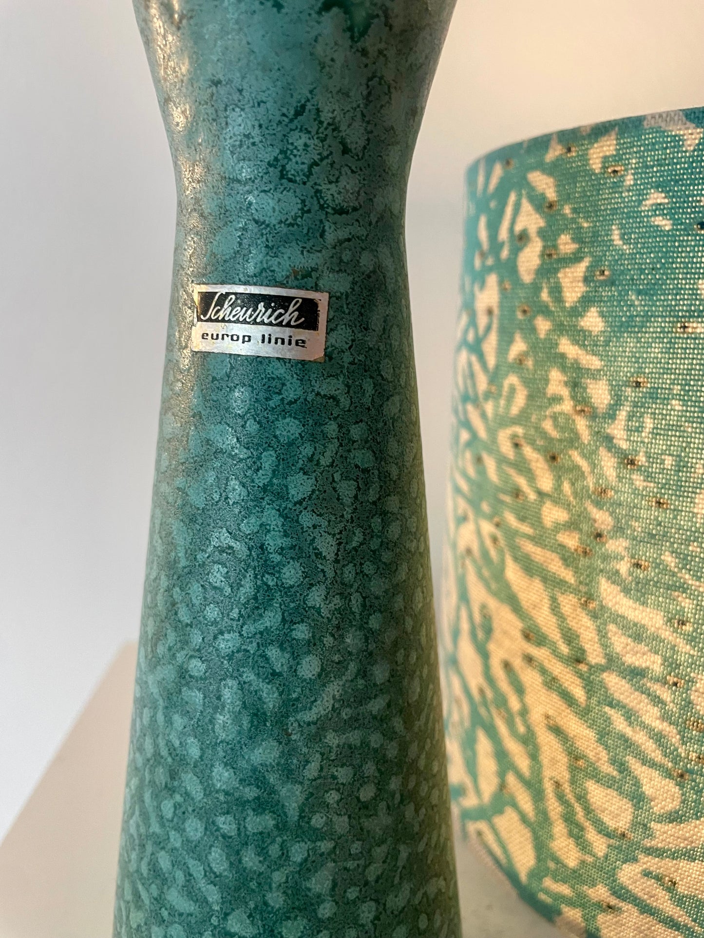 Schmale kabellose Tischlampe von Scheurich 60er Jahre