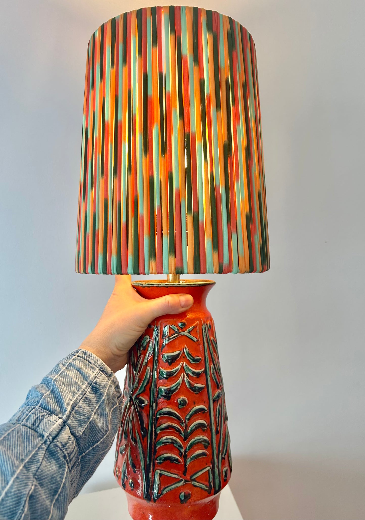 Rare Uebelacker vase lamp