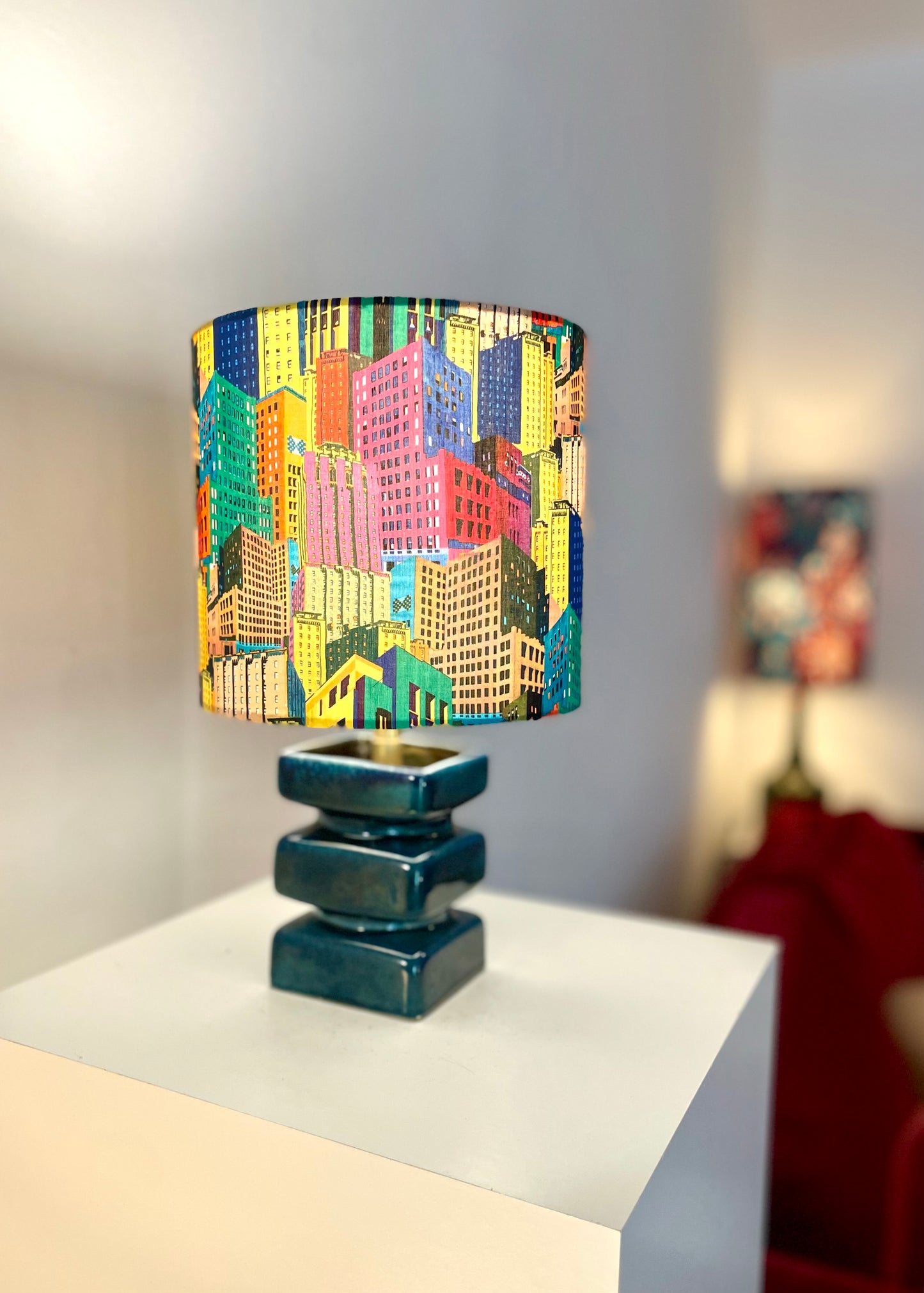 Upgecykelte Tischlampe aus Cari Zalloni Vase 60er Jahre
