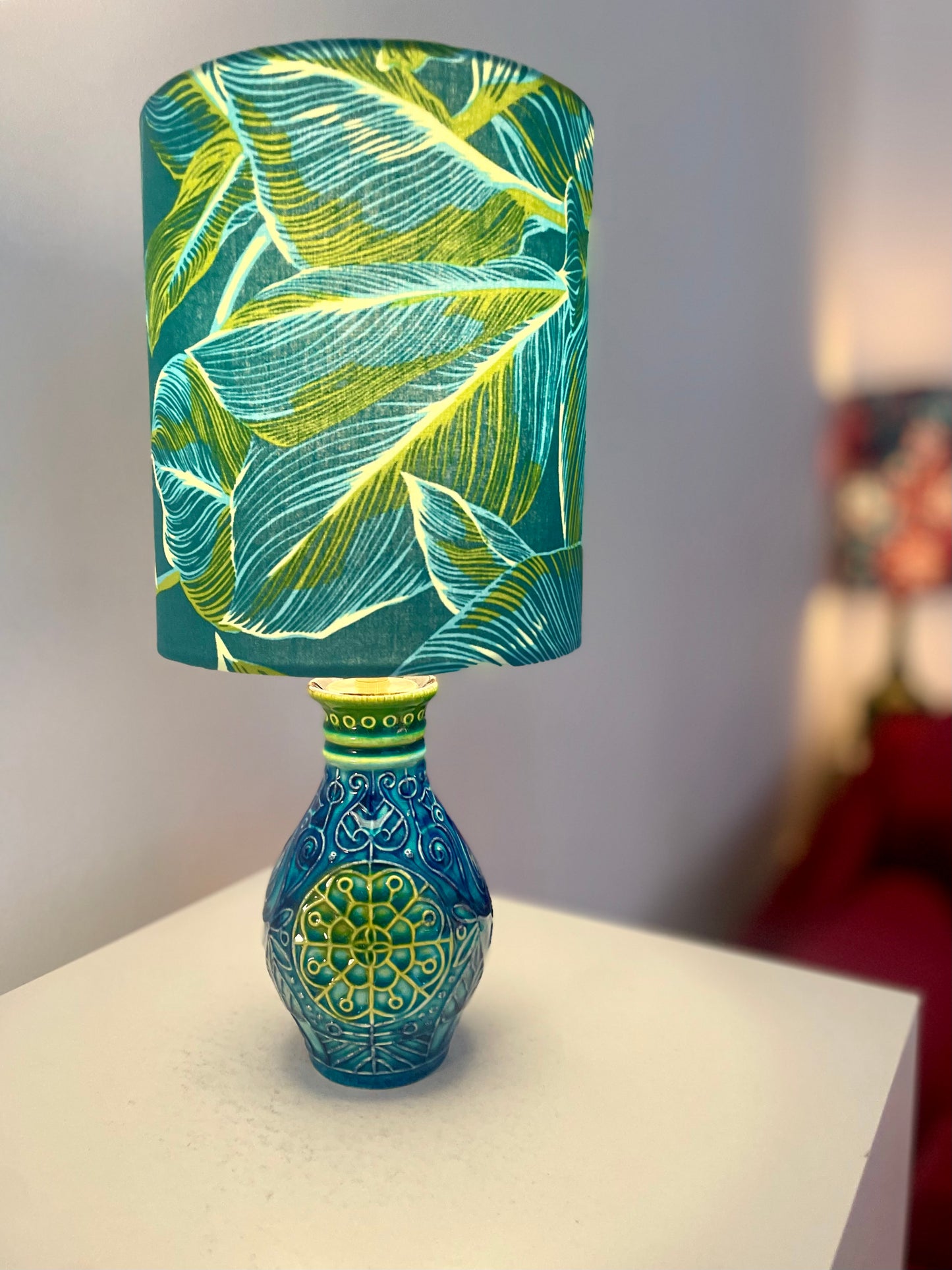 Kleine Tischlampe aus Bay Keramik Vase  -Design Bodo Mans - West German Pottery