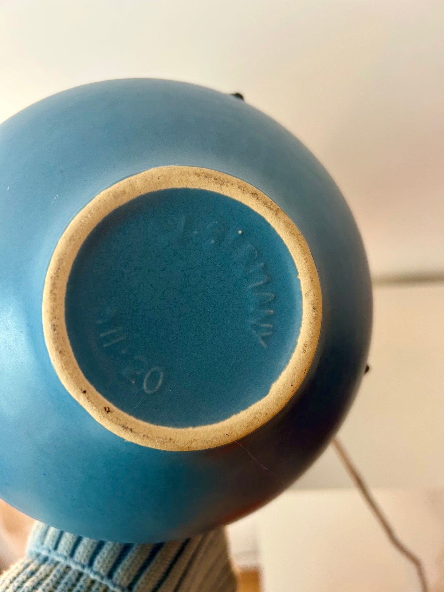 Rare Fohr Vase Lamp - West German Pottery