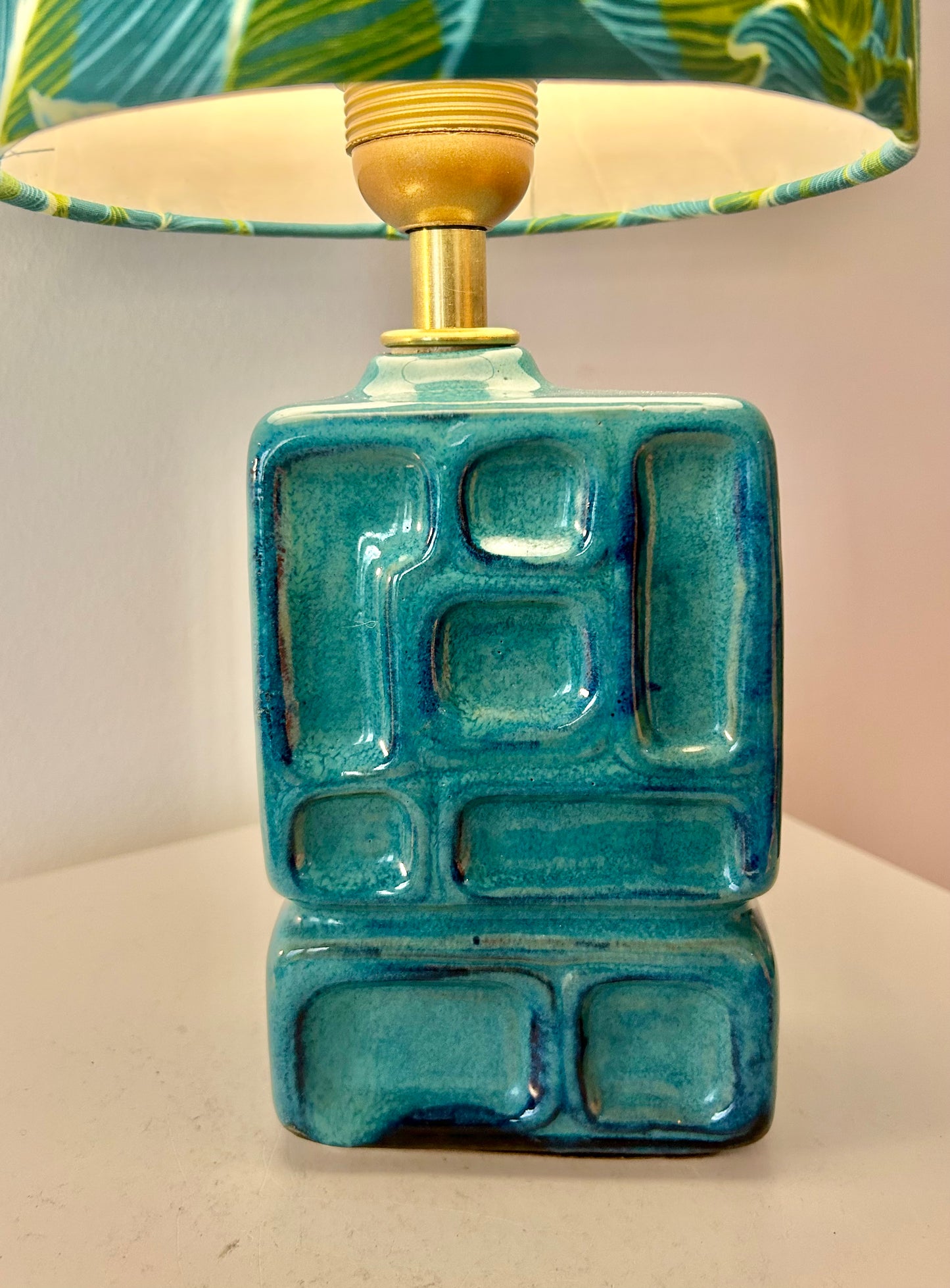 Lampe aus seltener DDR Design-Vase VEB Strehla