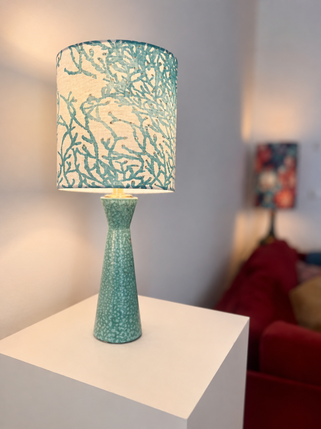 Schmale kabellose Tischlampe von Scheurich 60er Jahre