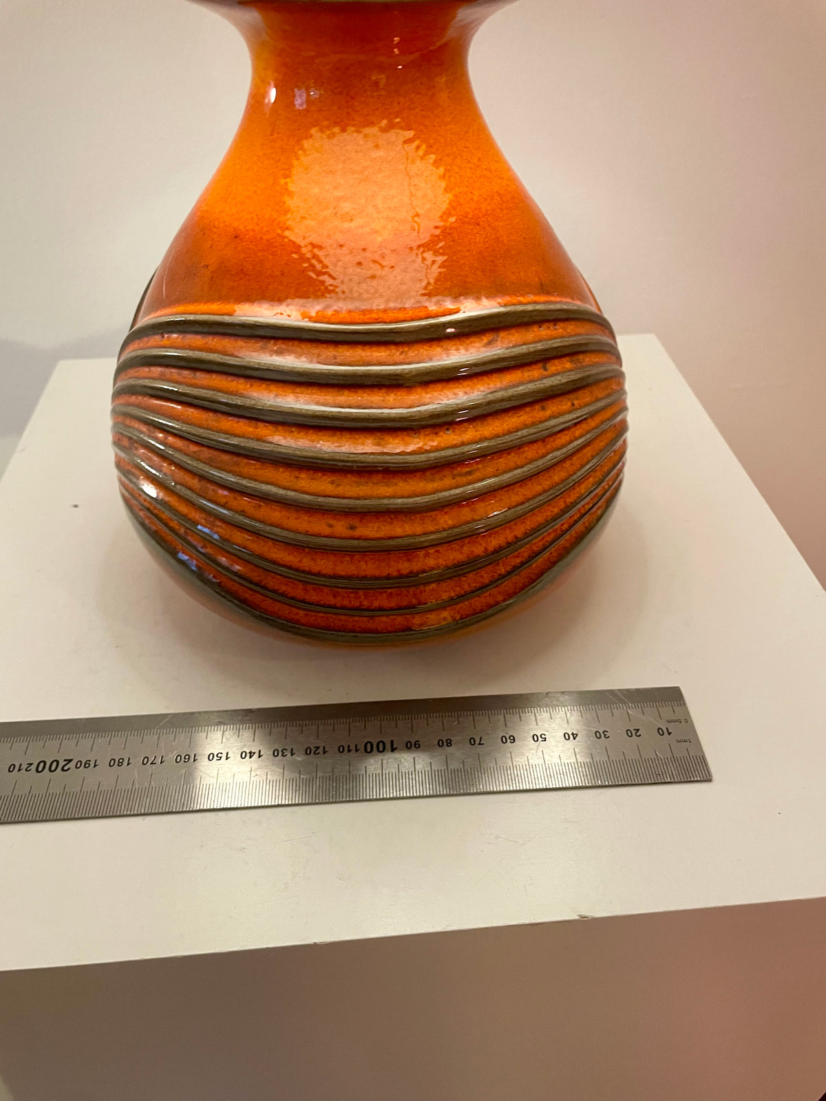 Upgecykelte Vasenlampe aus Cari Zalloni Vase von Fohr - West German Pottery