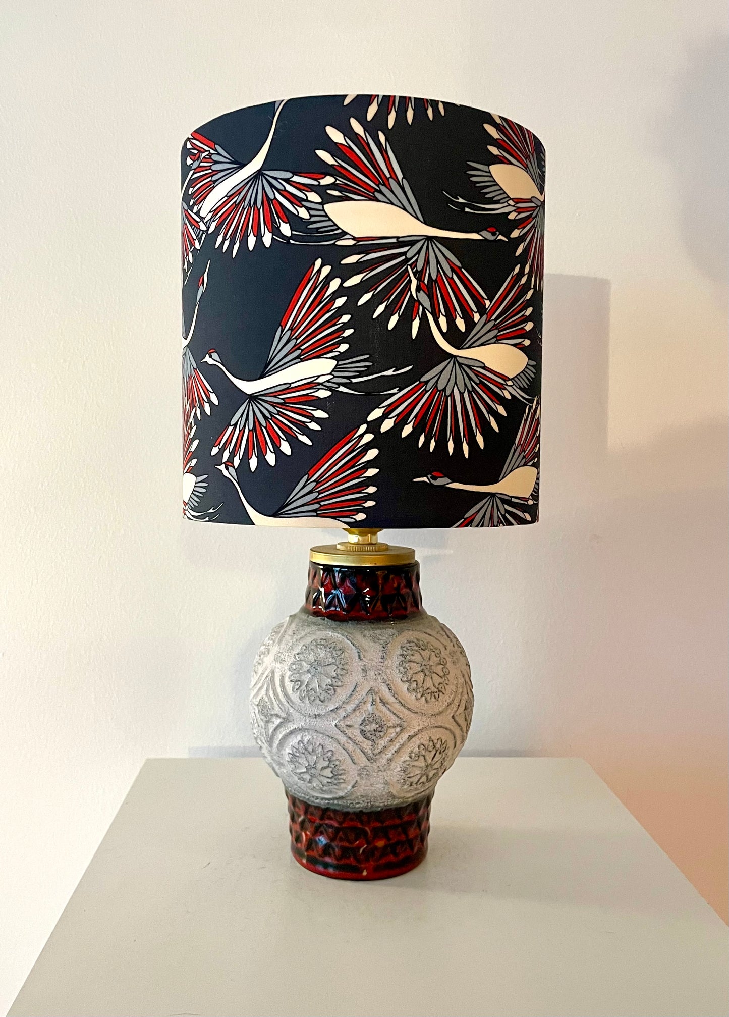 Kabellose Tischlampe 60er Jahre aus Bay Keramik Vase - Design Bodo Mans