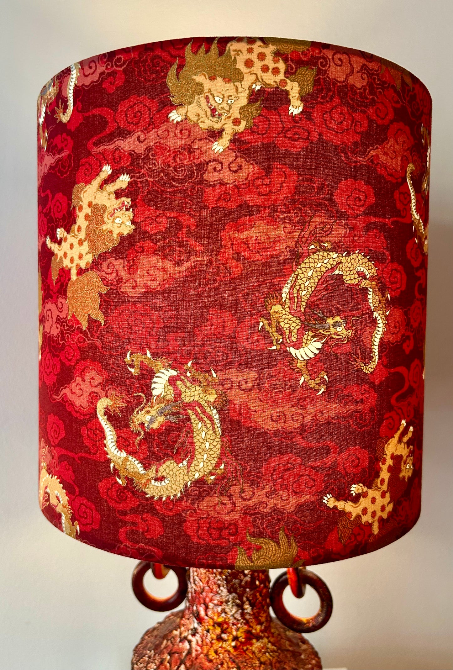 Brutalist Fat Lava Lamp with Dragon Shade