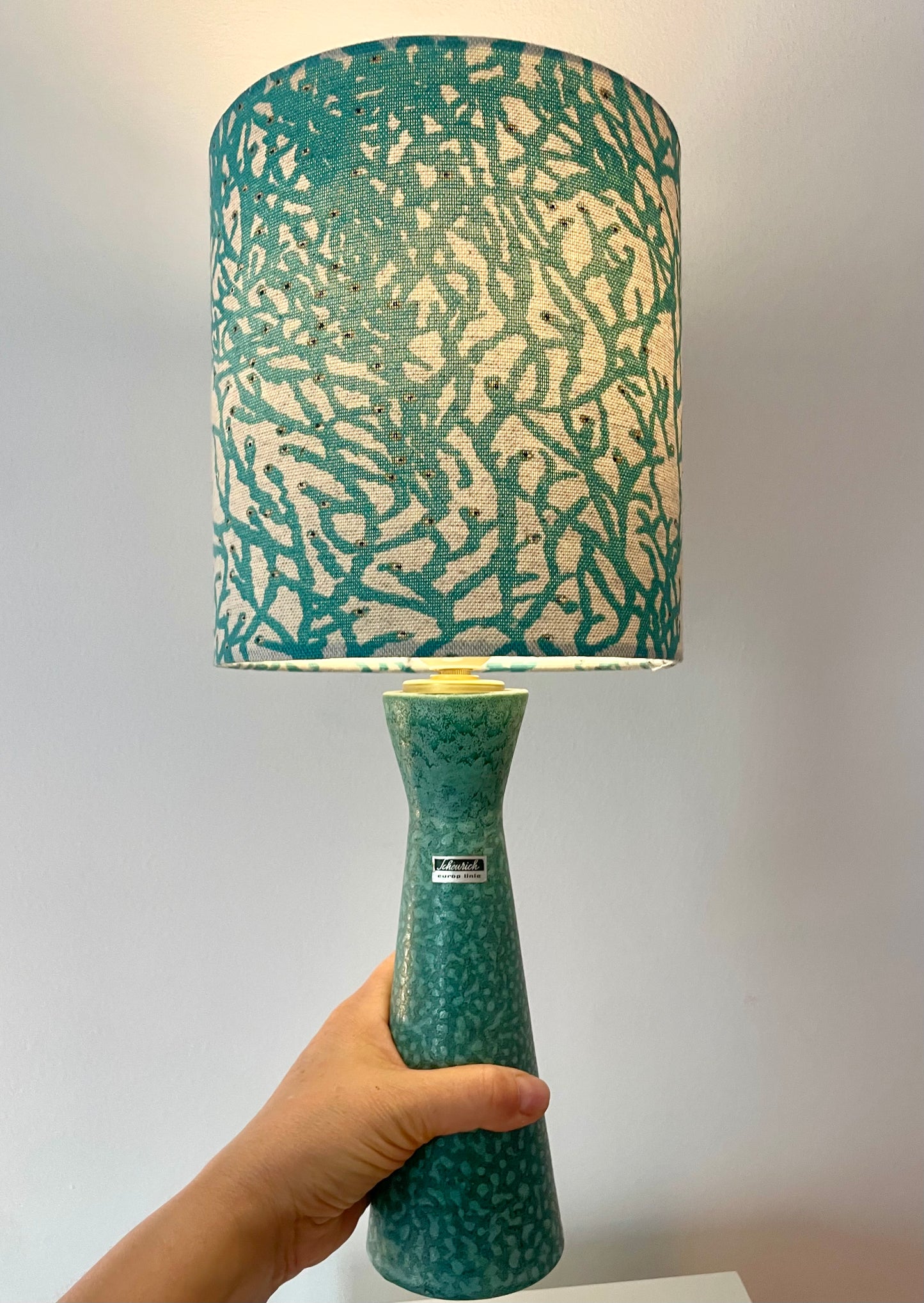 Schmale kabellose Tischlampe von Scheurich 60er Jahre