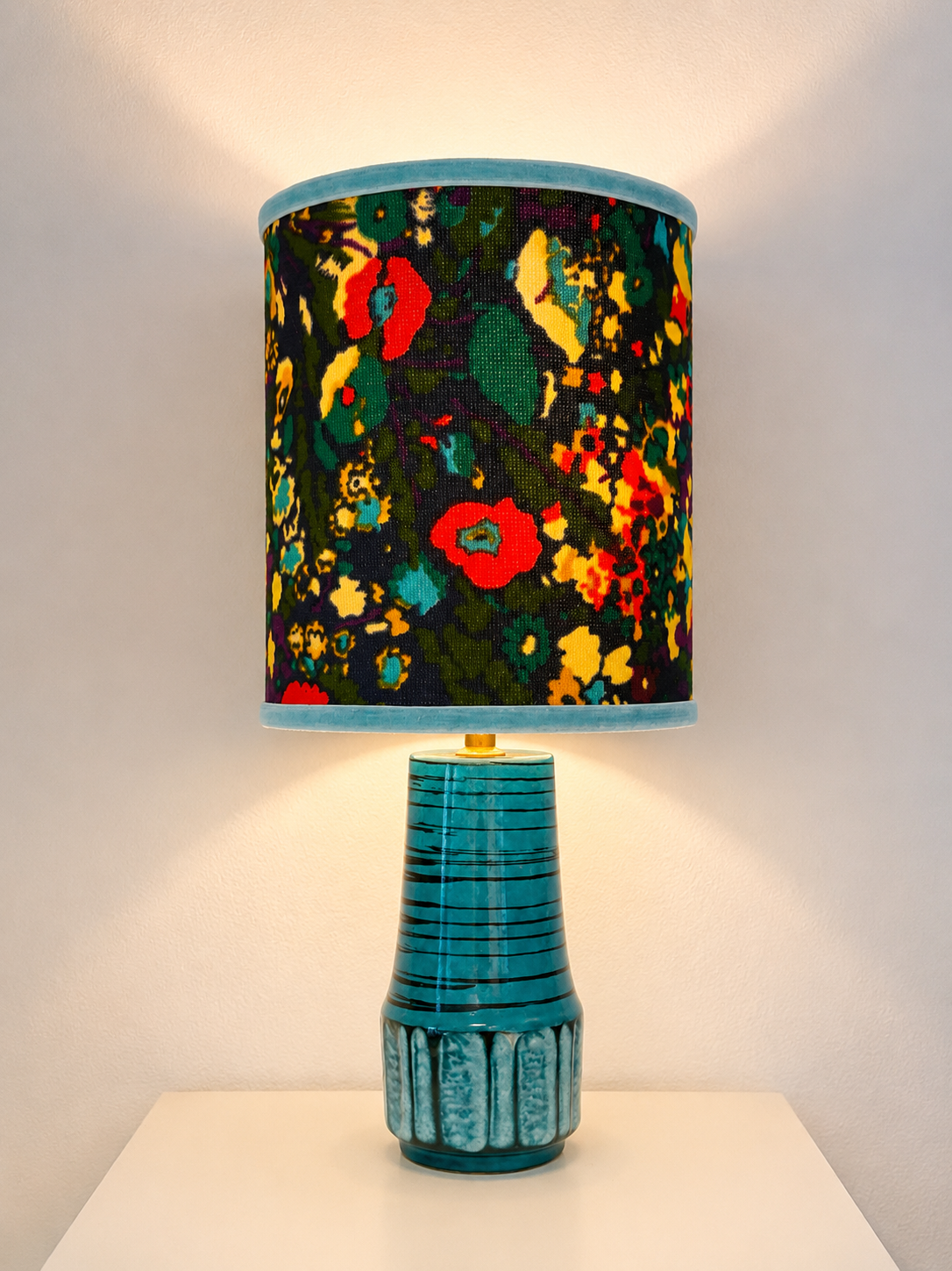 Kabellose Tischlampe aus Original Scheurich 70er Jahre Keramik