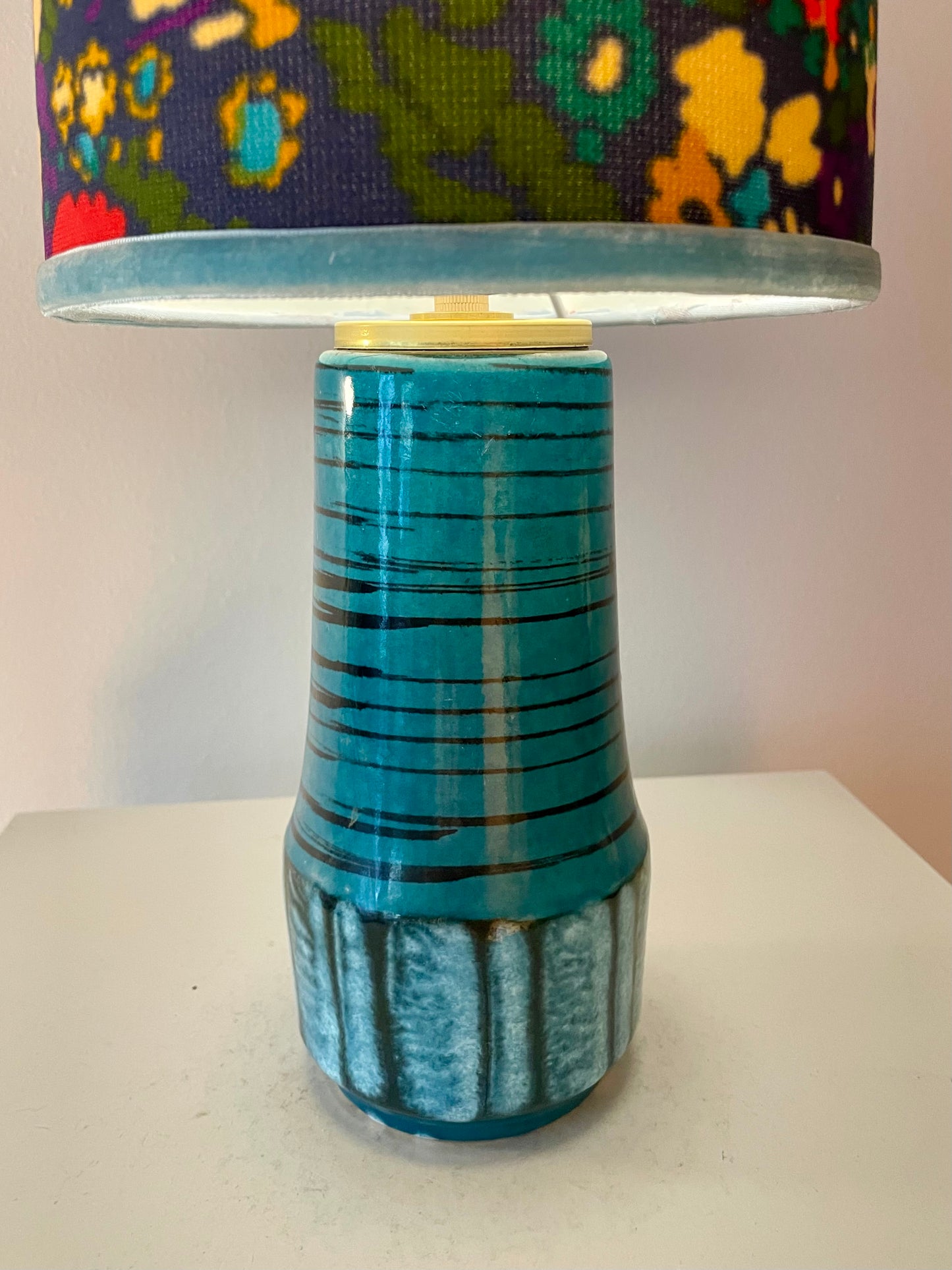 Kabellose Tischlampe aus Original Scheurich 70er Jahre Keramik