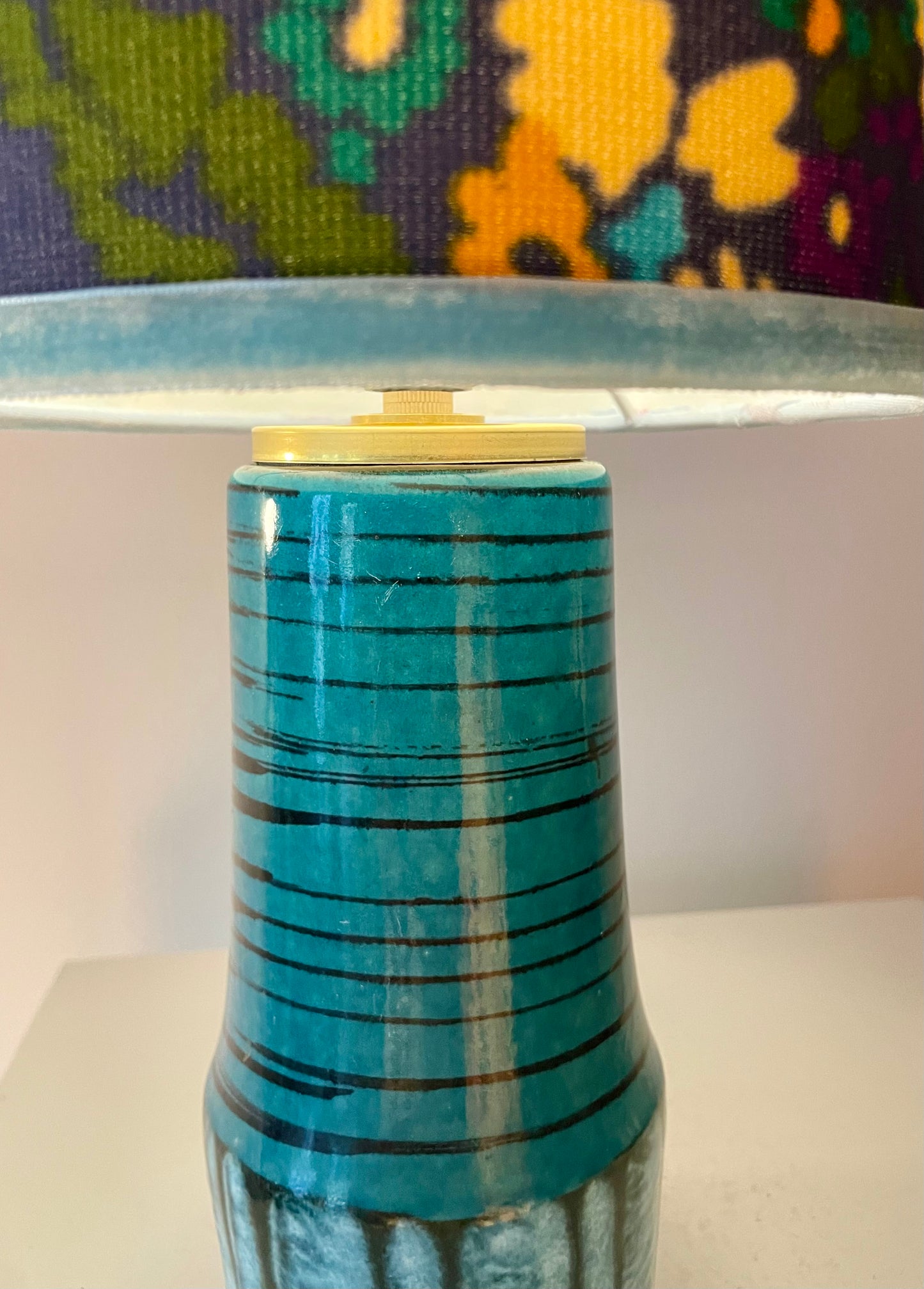 Kabellose Tischlampe aus Original Scheurich 70er Jahre Keramik