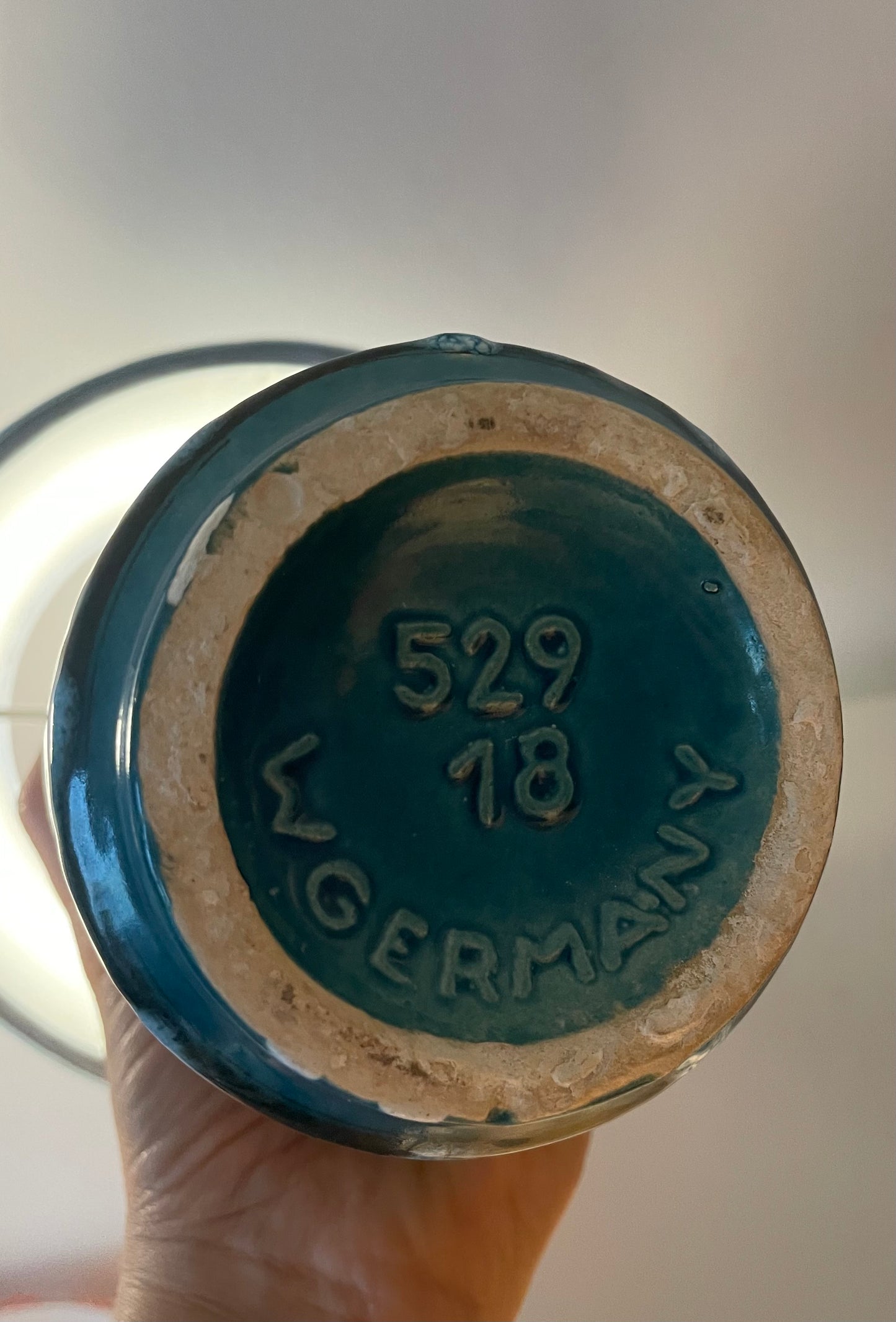 Kabellose Tischlampe aus Original Scheurich 70er Jahre Keramik