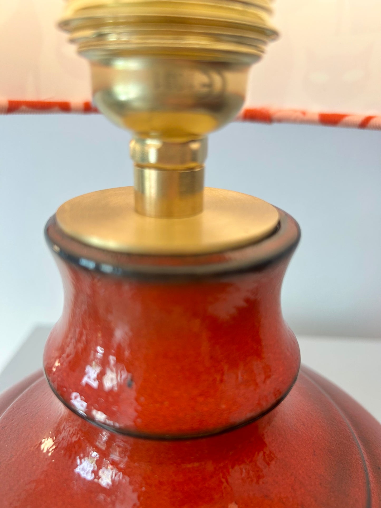 70s MCM Accent Lamp Made from Jasba Vase