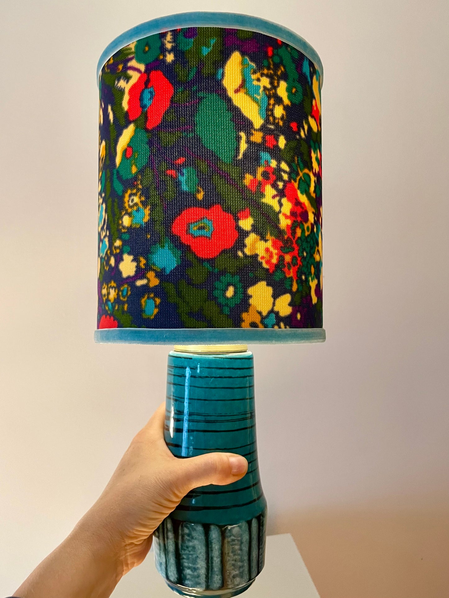 Kabellose Tischlampe aus Original Scheurich 70er Jahre Keramik