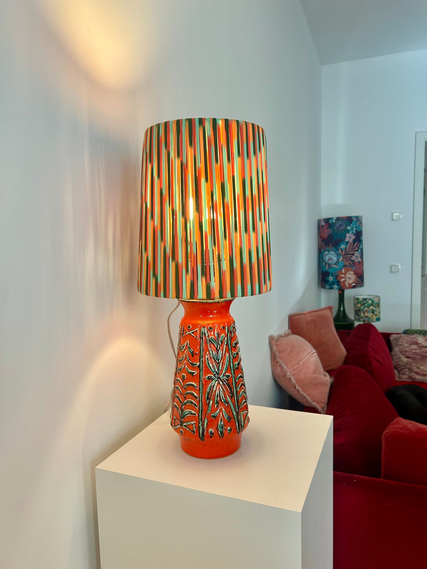 Rare Uebelacker vase lamp