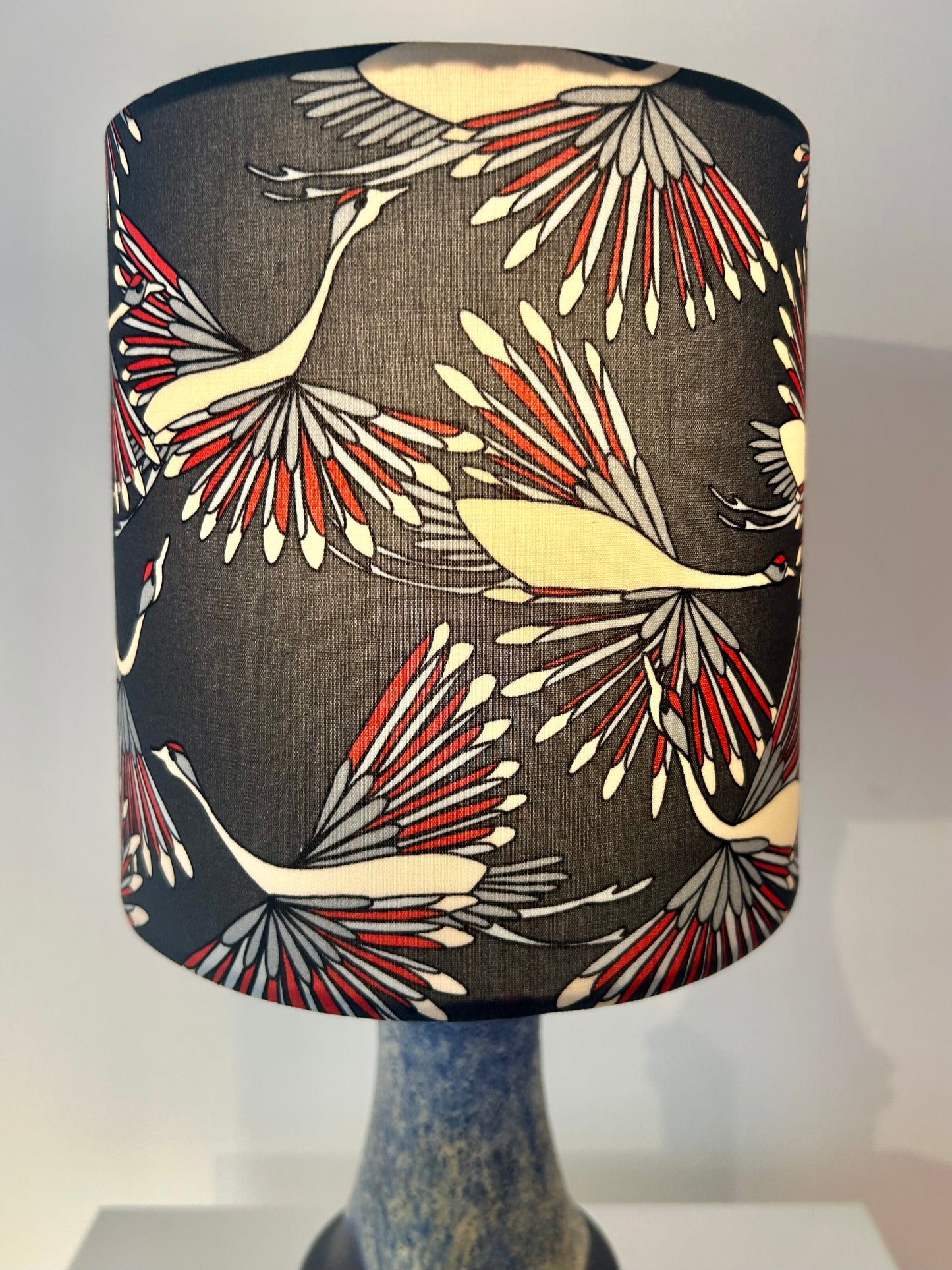 Scheurich Tischlampe mir Kranich-Motiv