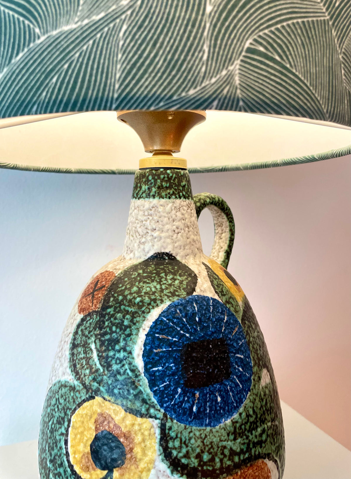 Seltene Vase von Ruscha - Design Kurt Tschörner - zu Tischlampe upgecykelt