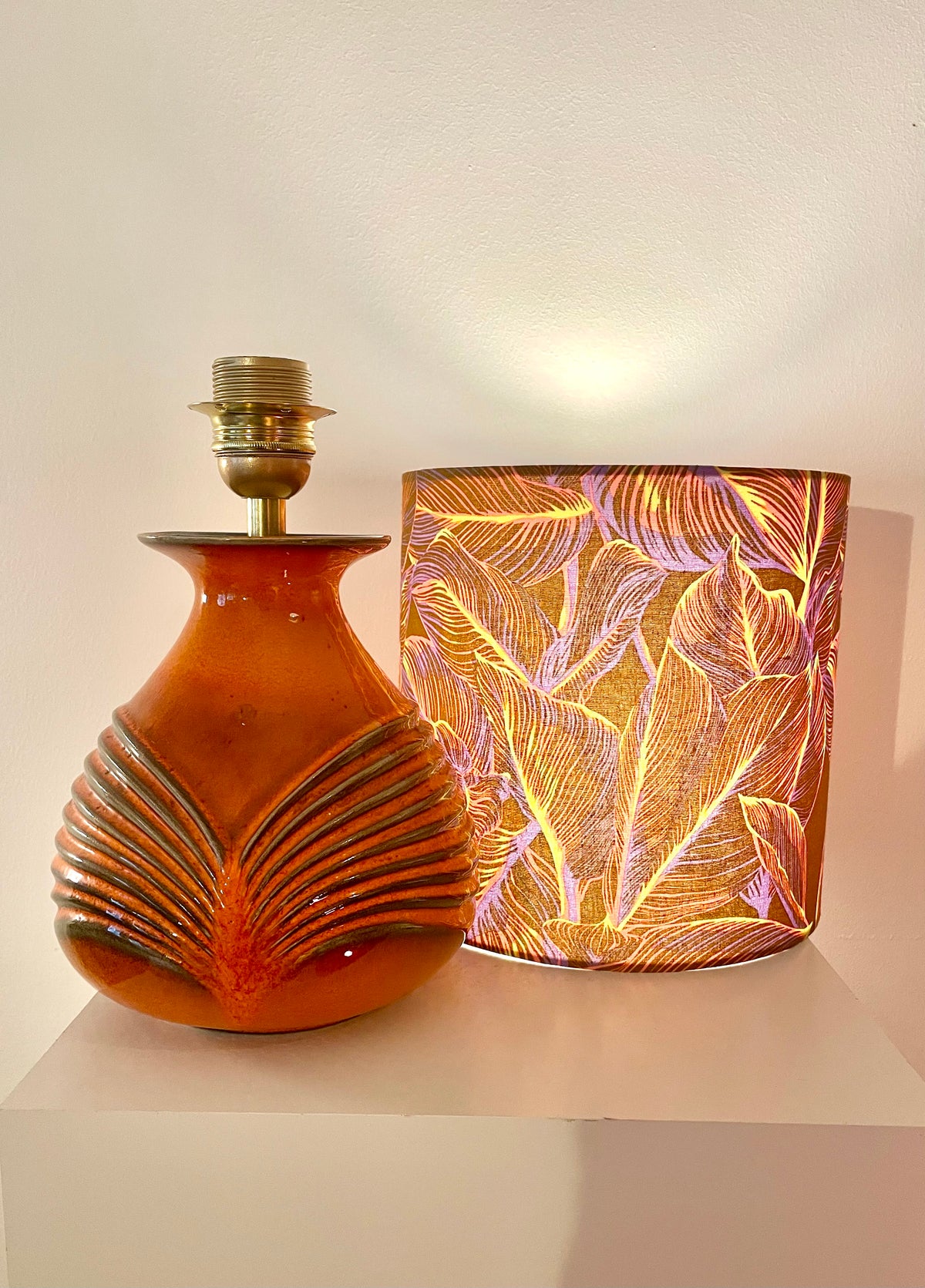 Upgecykelte Vasenlampe aus Cari Zalloni Vase von Fohr - West German Pottery