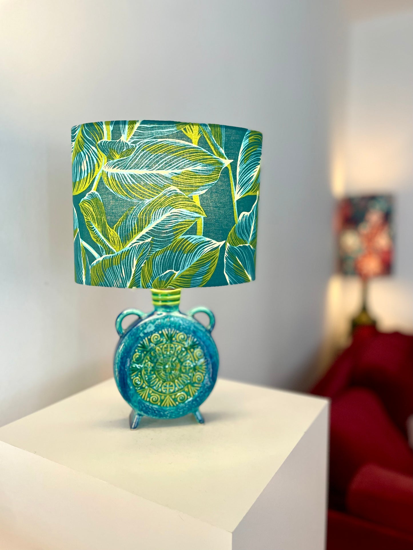 Kleine Tischlampe aus Bay Keramik Vase  -Design Bodo Mans - West German Pottery