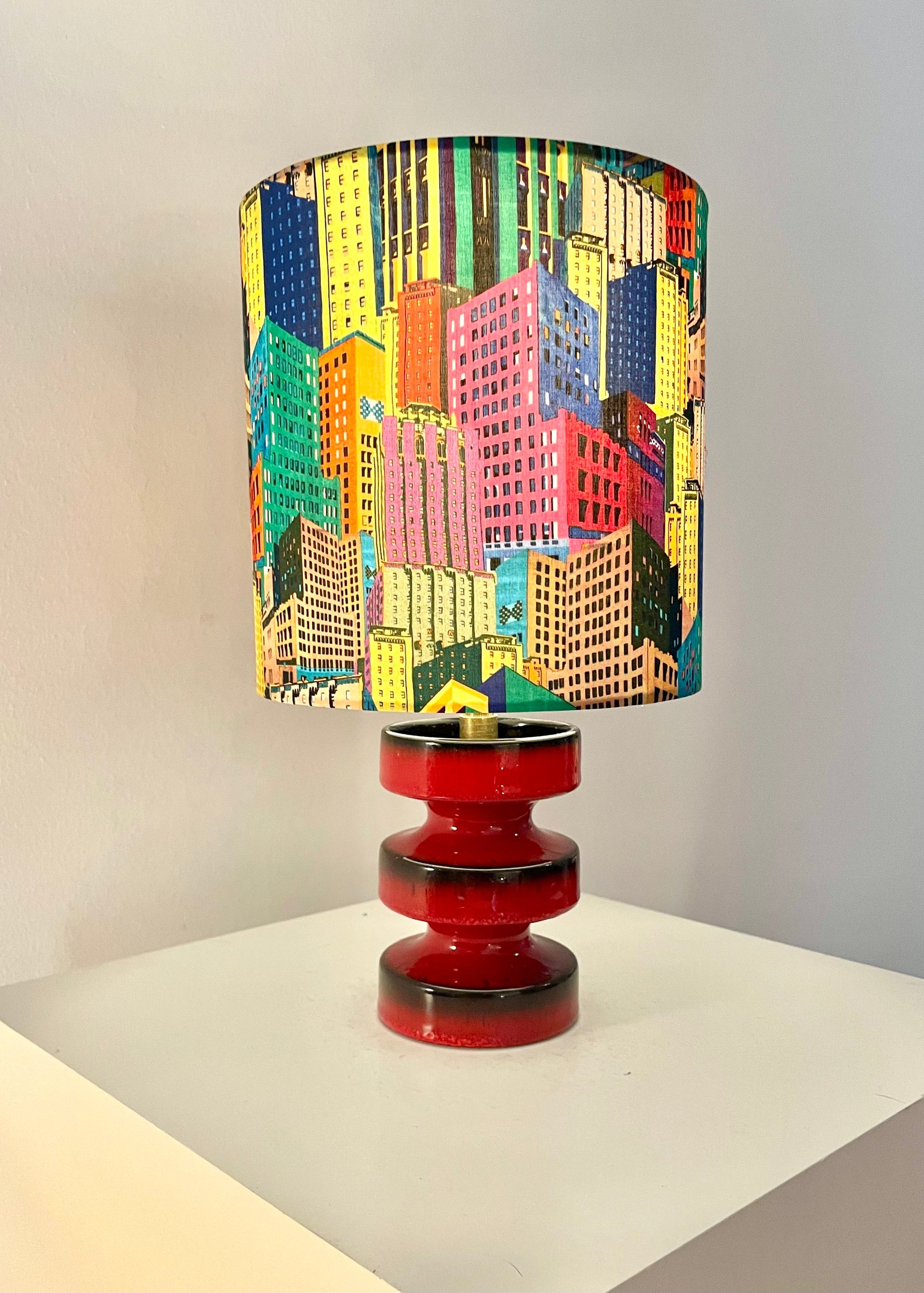 Upgecykelte Tischlampe aus Cari Zalloni Vase 60er Jahre