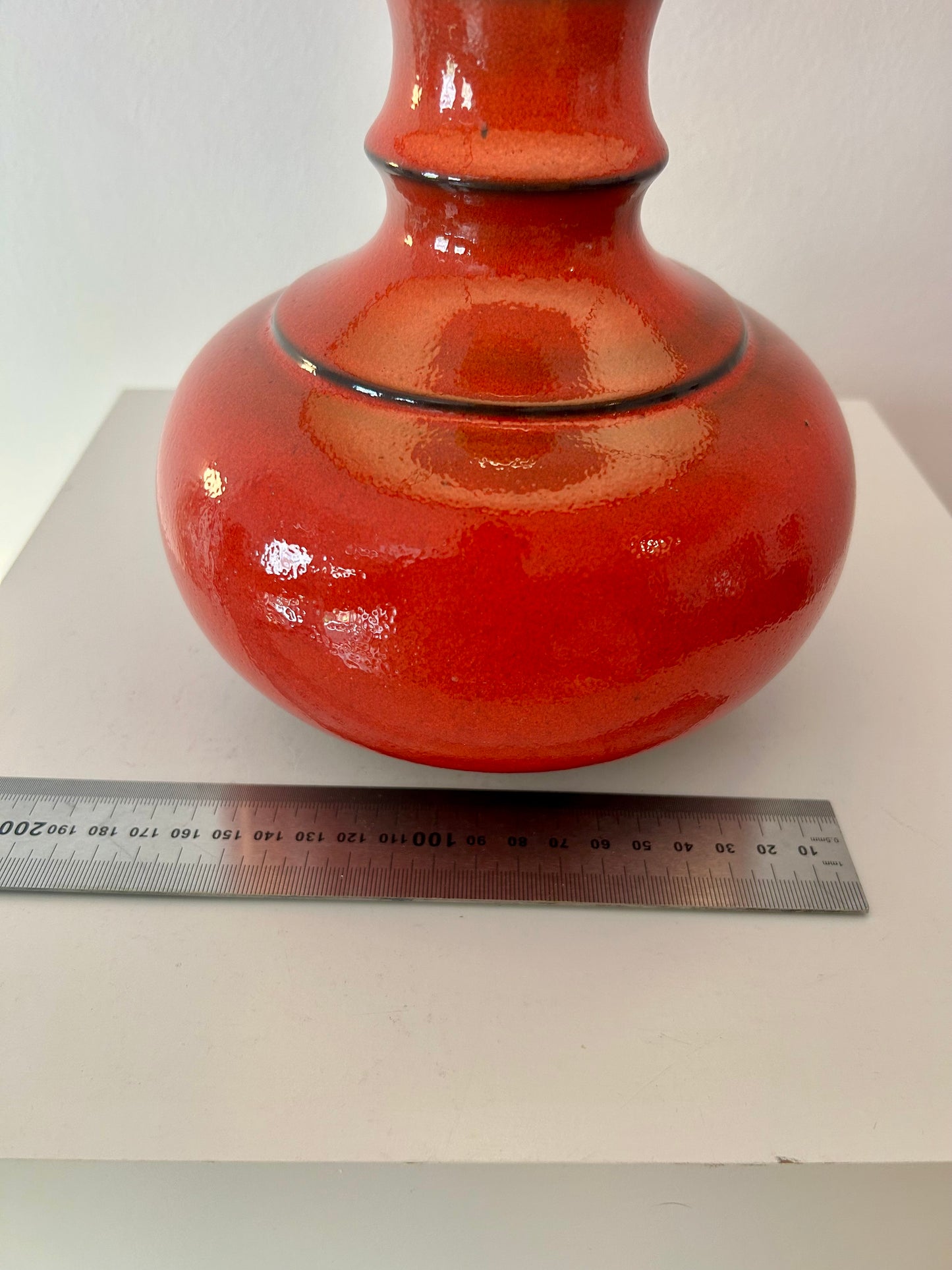70s MCM Accent Lamp Made from Jasba Vase