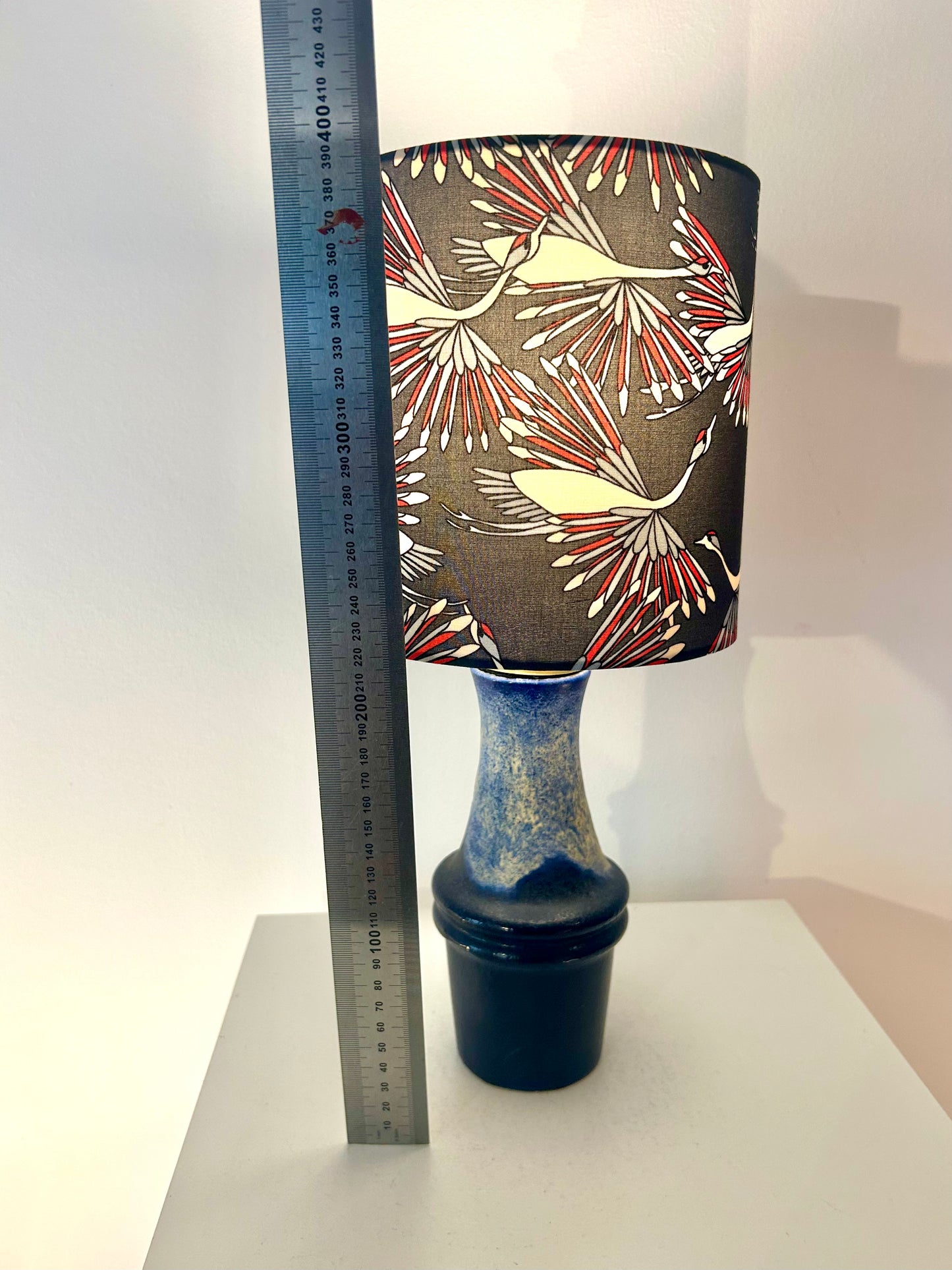 Scheurich Tischlampe mir Kranich-Motiv