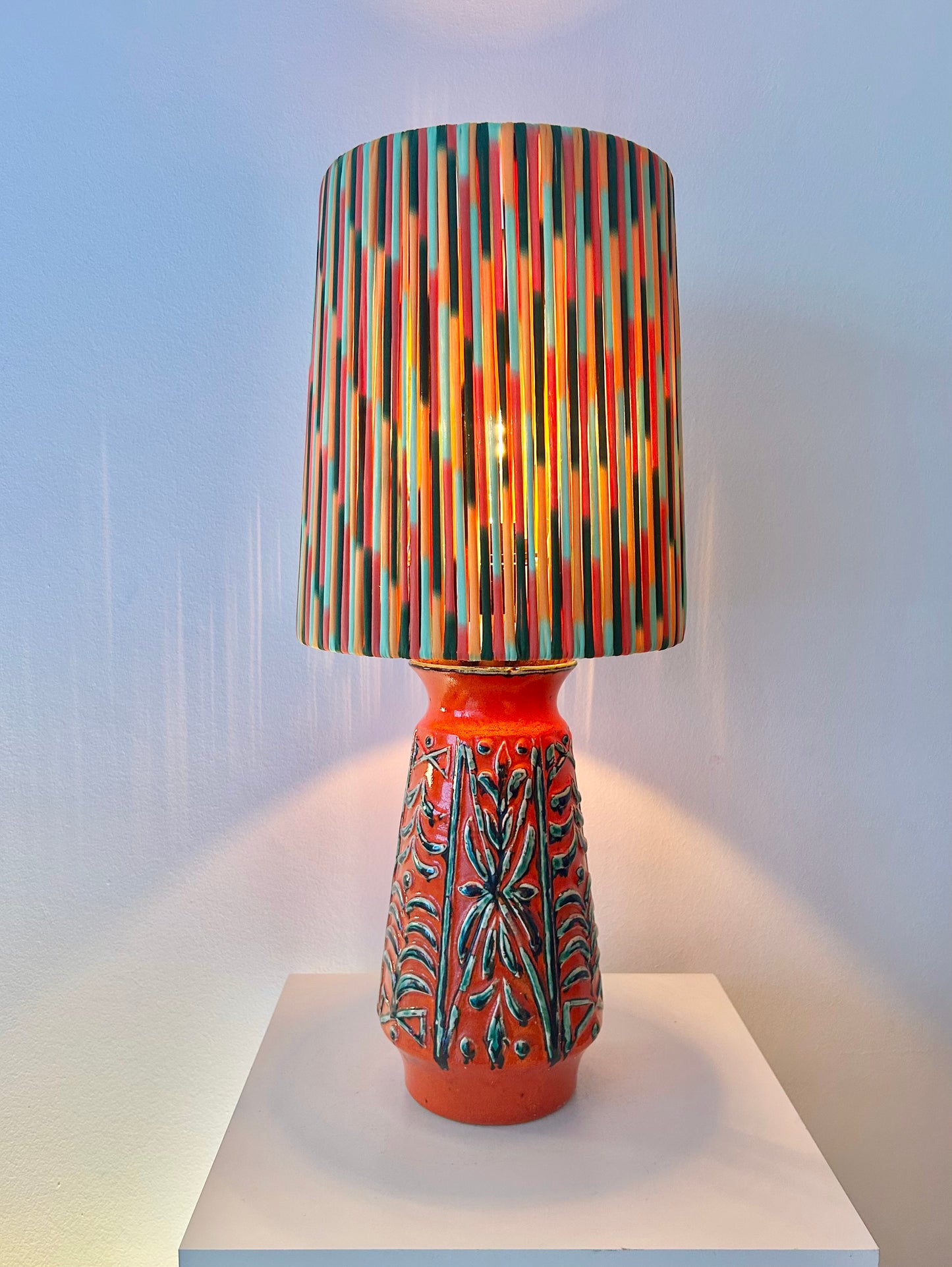 Rare Uebelacker vase lamp