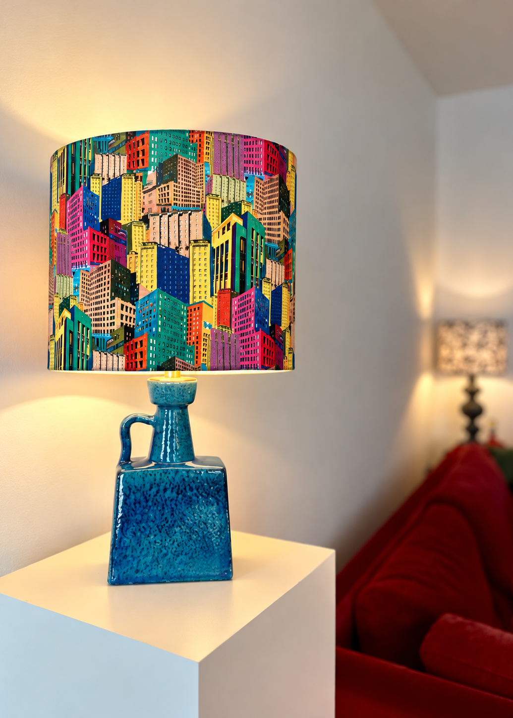 Seltene Marei Vase zu Tischlampe aufgebaut - als Akku-Lampe erhältlich